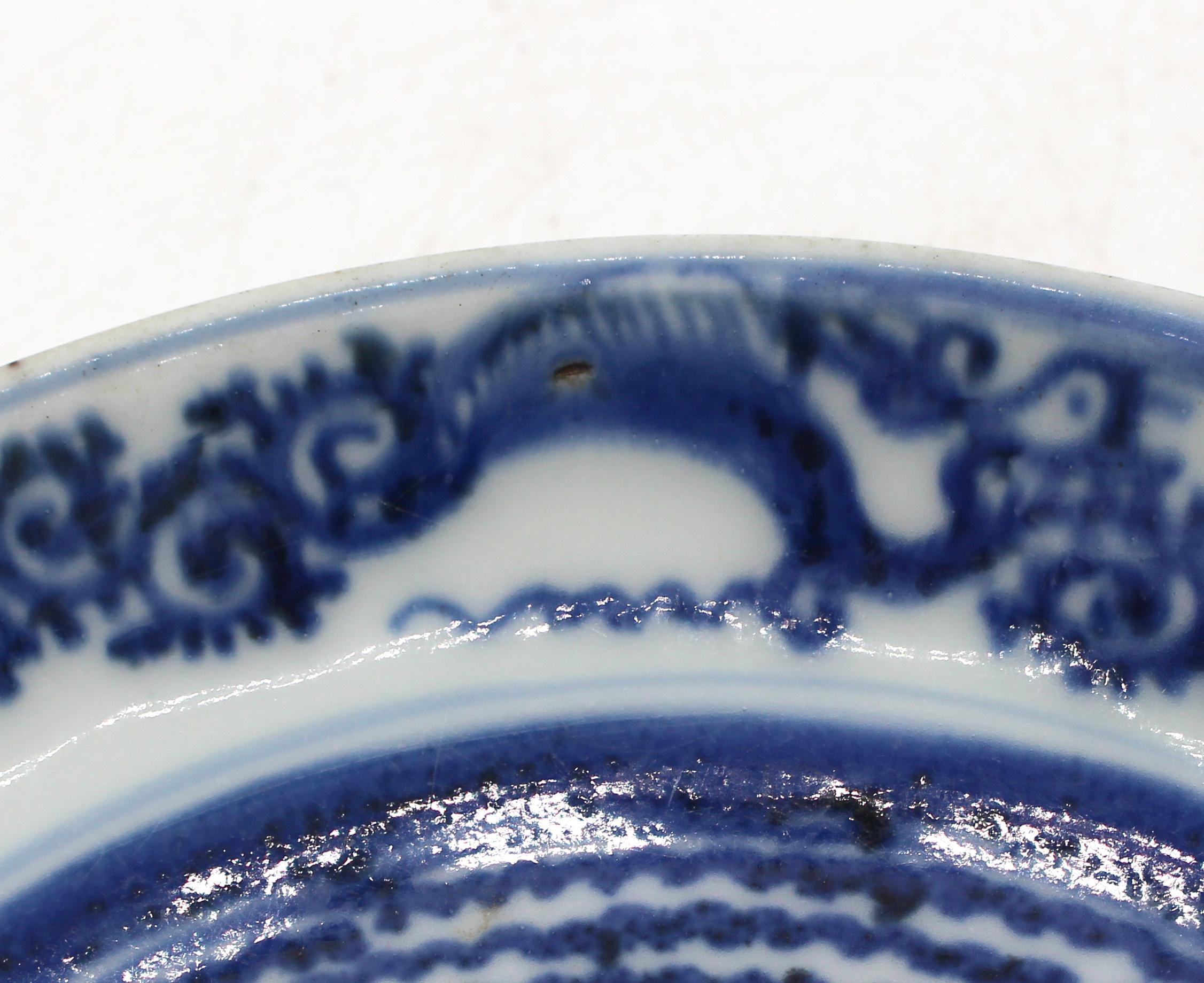 Qing Circa 1736-1795 or Earlier Dehua Kiln Blue & White Porcelain Dish