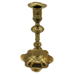Circa 1740-60 English George II Period Brass Candlestick
