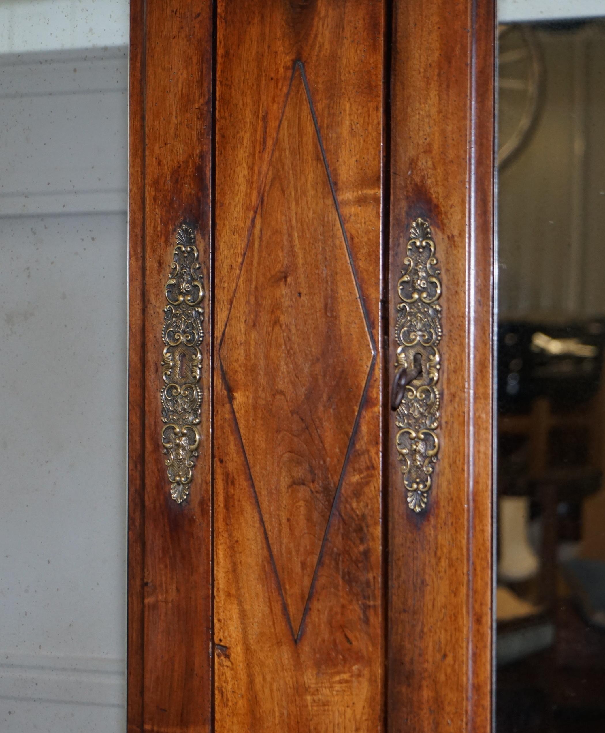 Hand-Crafted European House Keepers Cupboard Dresser Solid Wood Mirrored All Round circa 1740