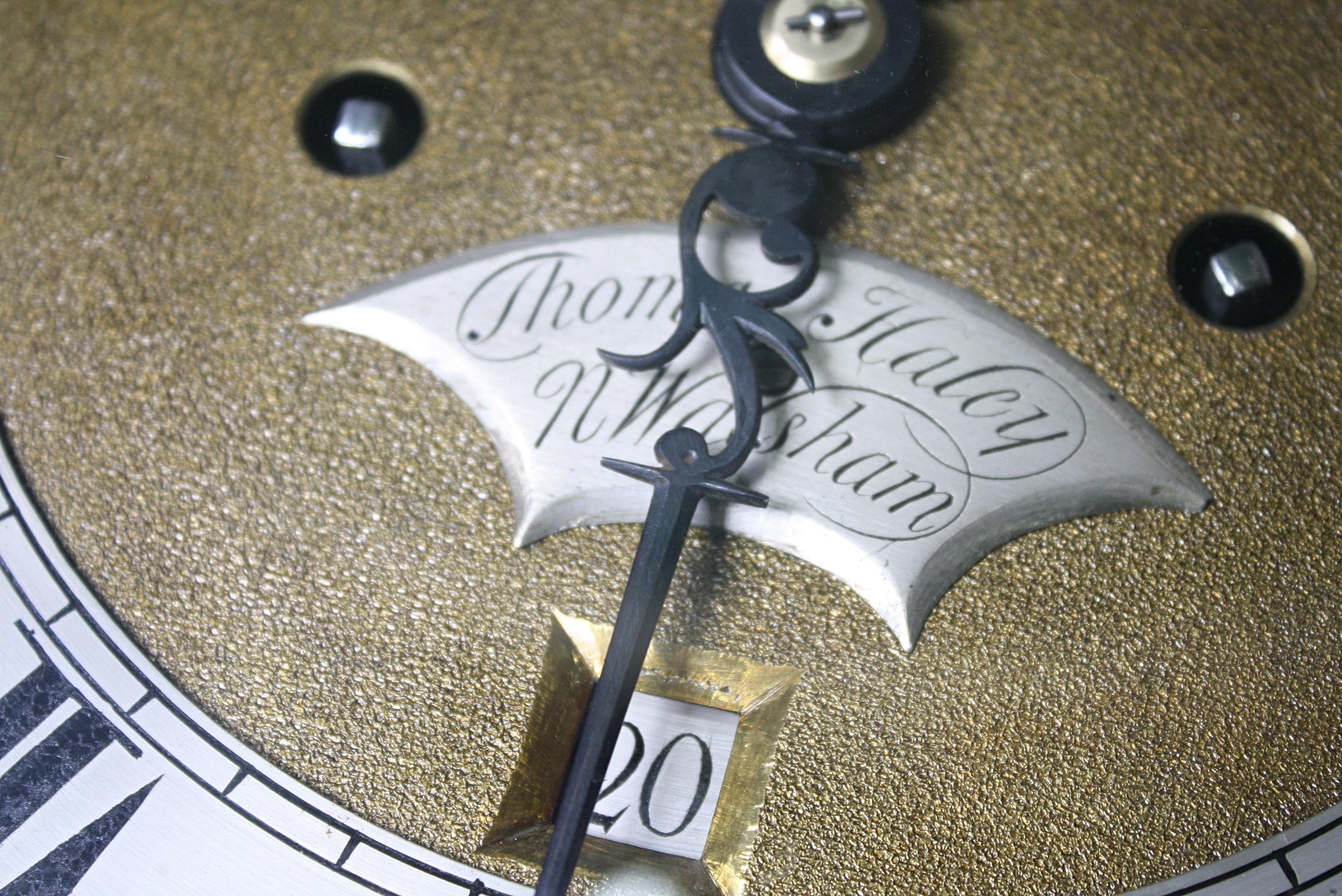 George II Thomas Haley Green Chinoiserie Long Case Clock, circa 1740 8