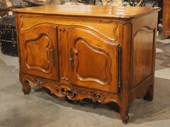 Circa 1750 Carved Walnut Wood Buffet Crédence from Nîmes, France