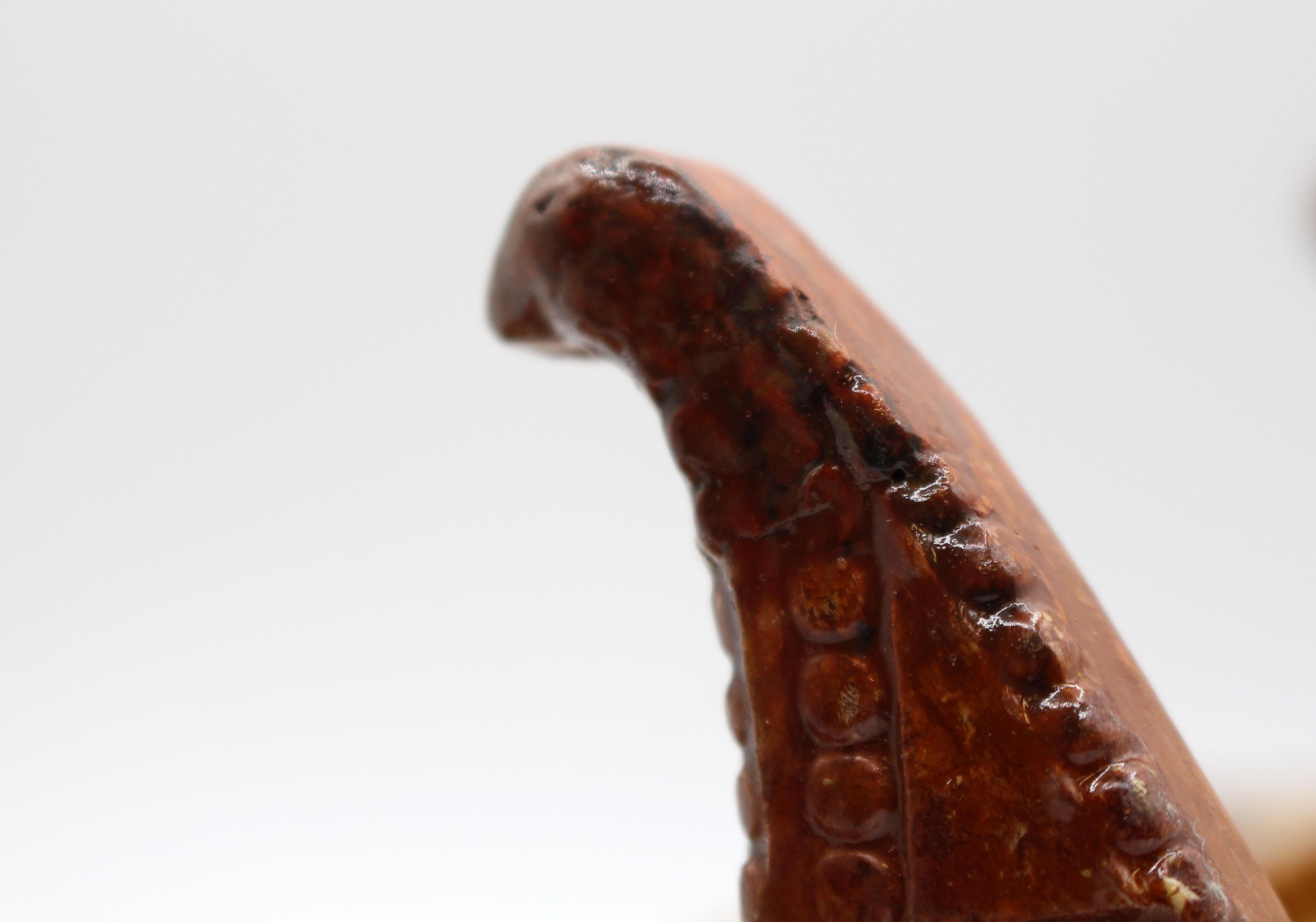 Circa 1750 English Miniature Pottery Cradle For Sale 1