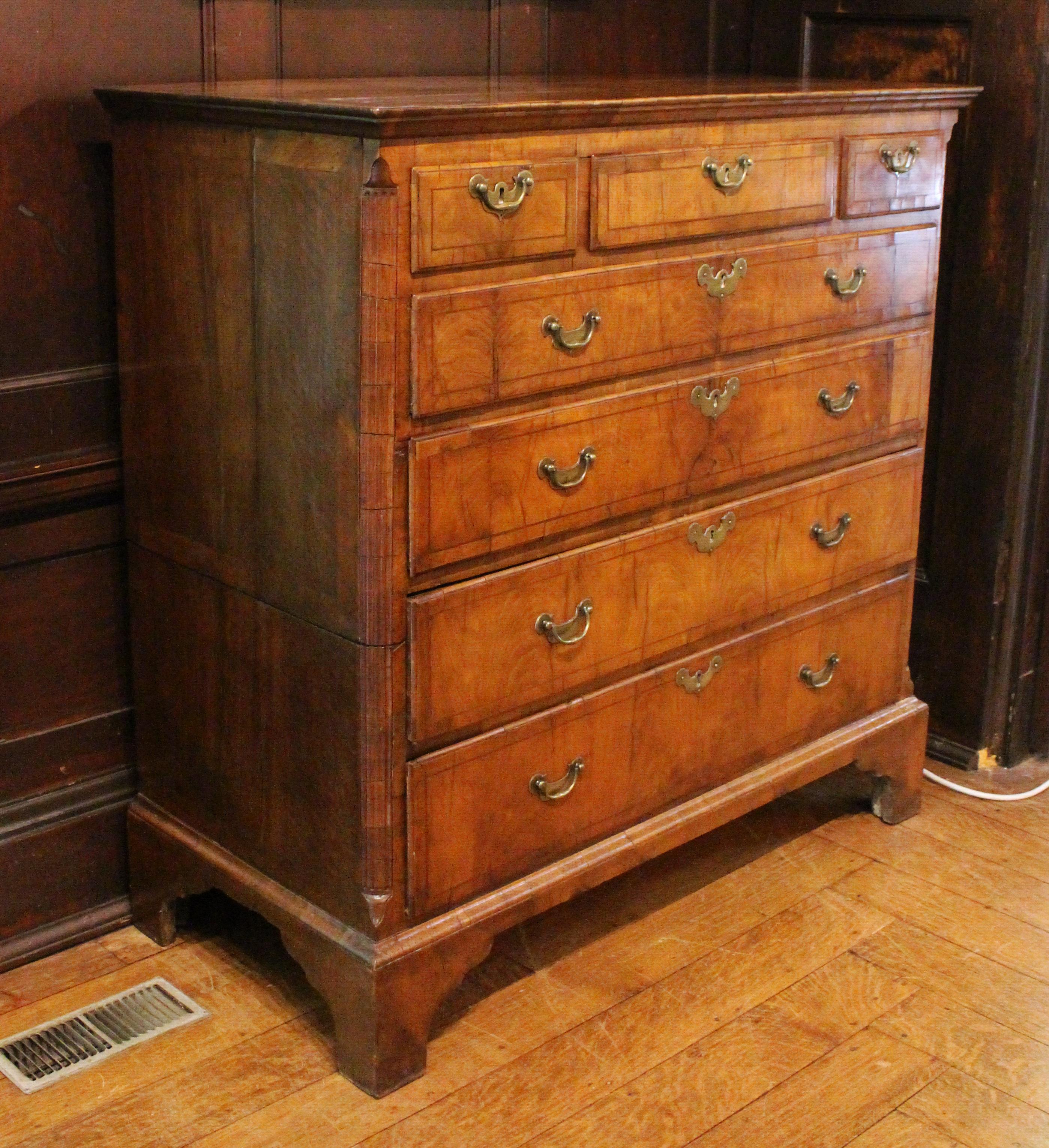 George II Circa 1750 English Town House Chest of Drawers