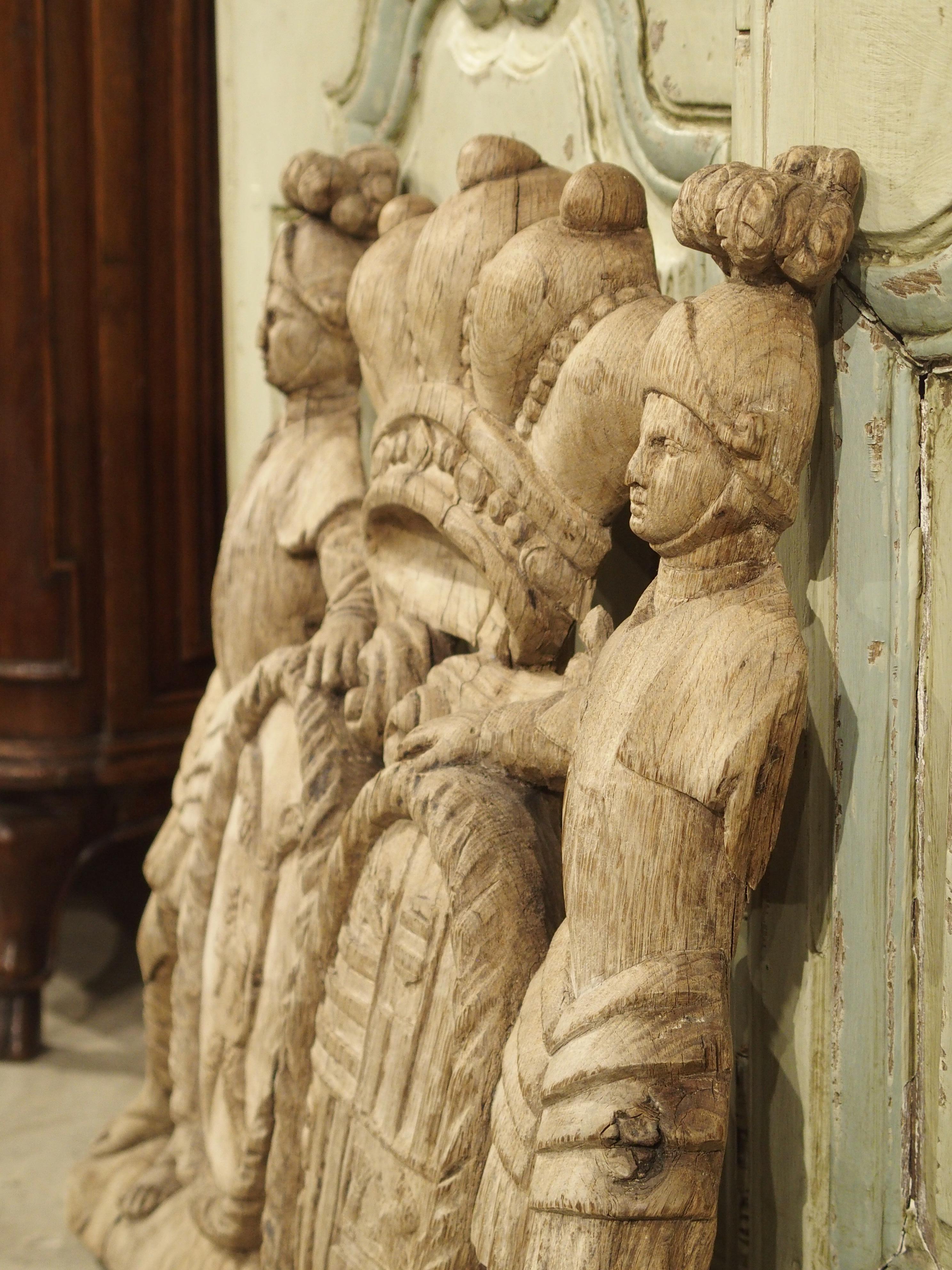 Circa 1750 French Oak Coat of Arms Carving 9