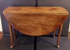 Circa 1750 George II Period Oval Drop Leaf Table, English