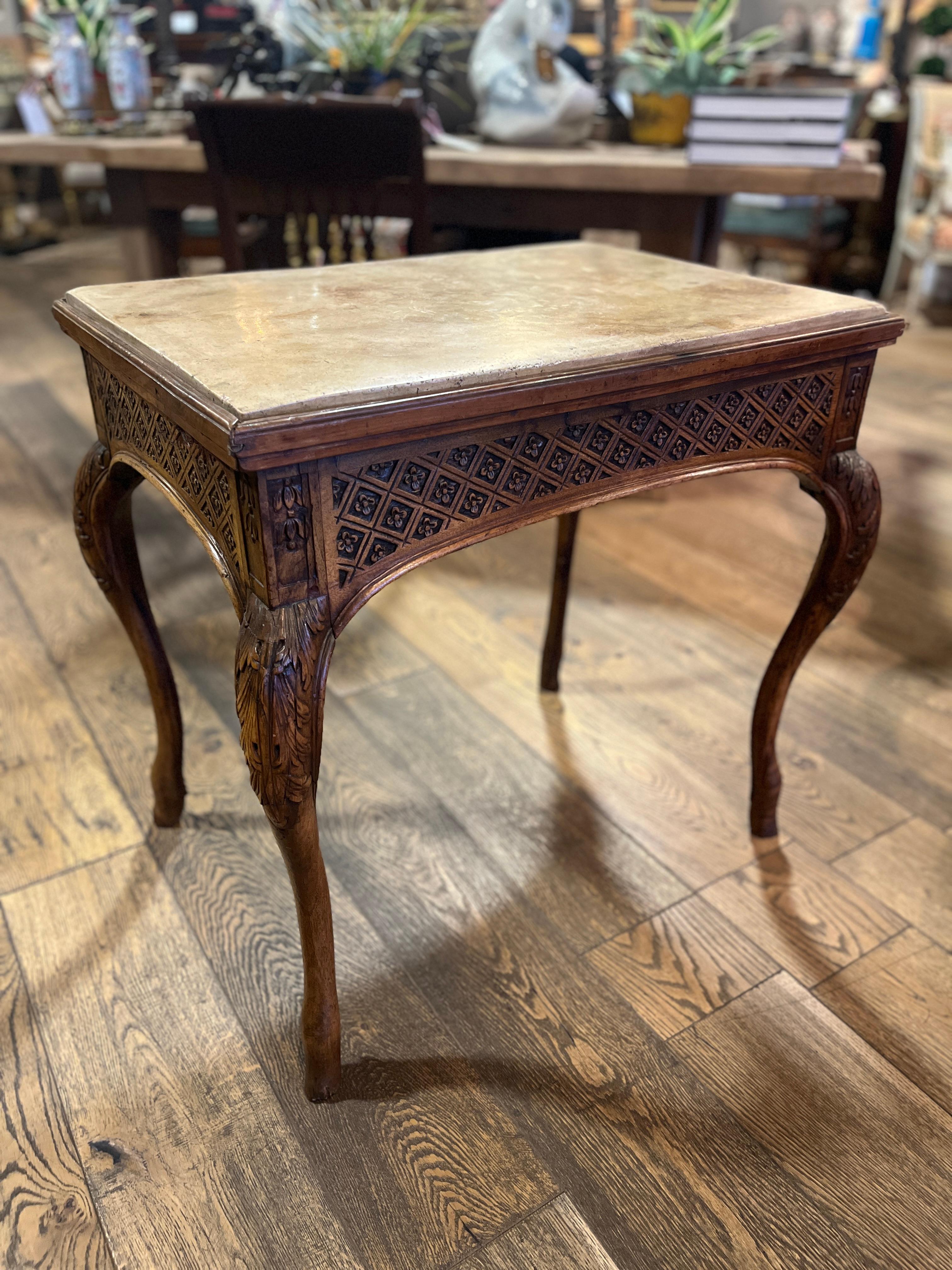 Circa 1750 Louis XV Epoque Walnut Table 
Beautiful table purchased in France. Age appropriate wear, see detailed photos or message us with questions. 