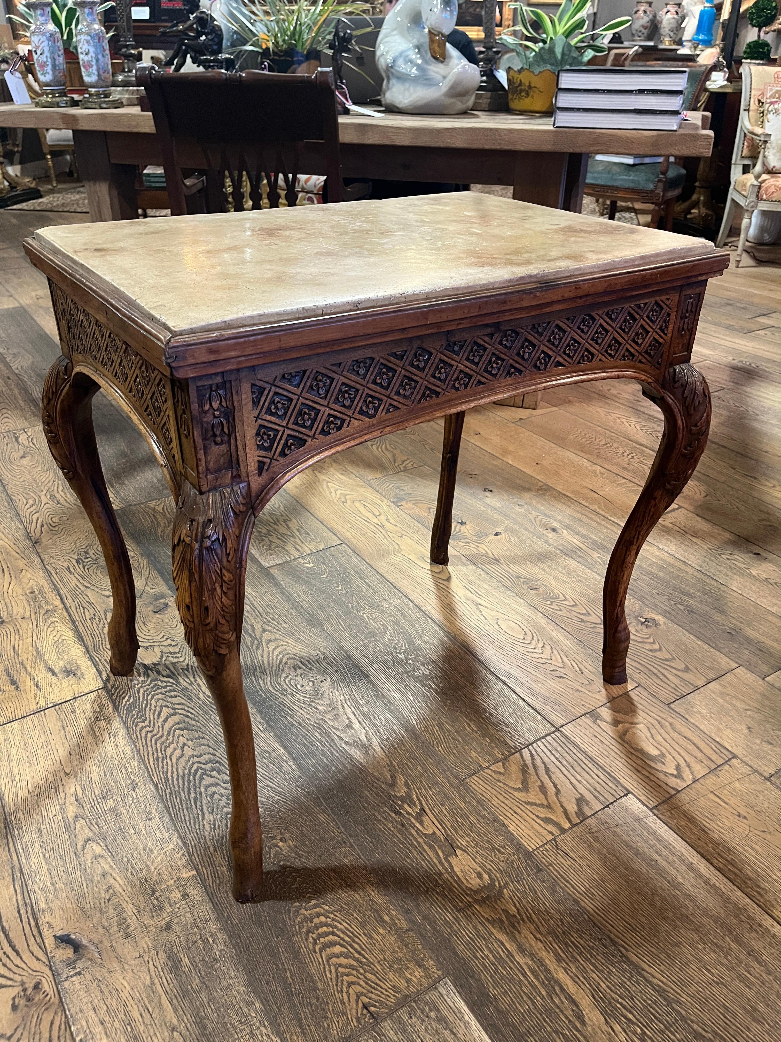 French Circa 1750 Louis XV Epoque Walnut Table For Sale