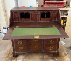Circa 1760 Boston Block Front Slant Front Desk