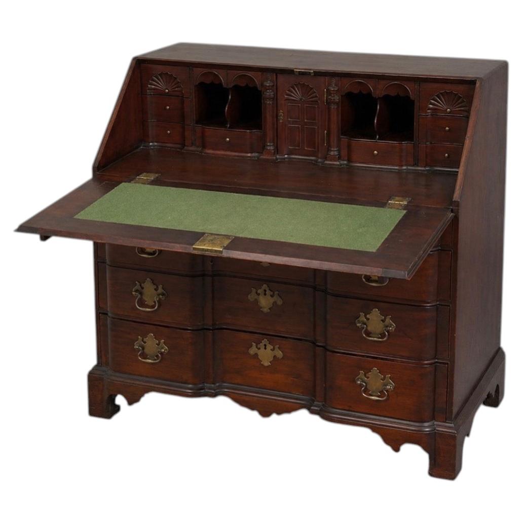 Circa 1760 Boston Block Front Slant Front Desk