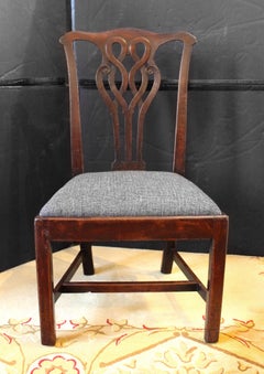Circa 1760 Set of Four English Side Chairs with Chippendale Influence