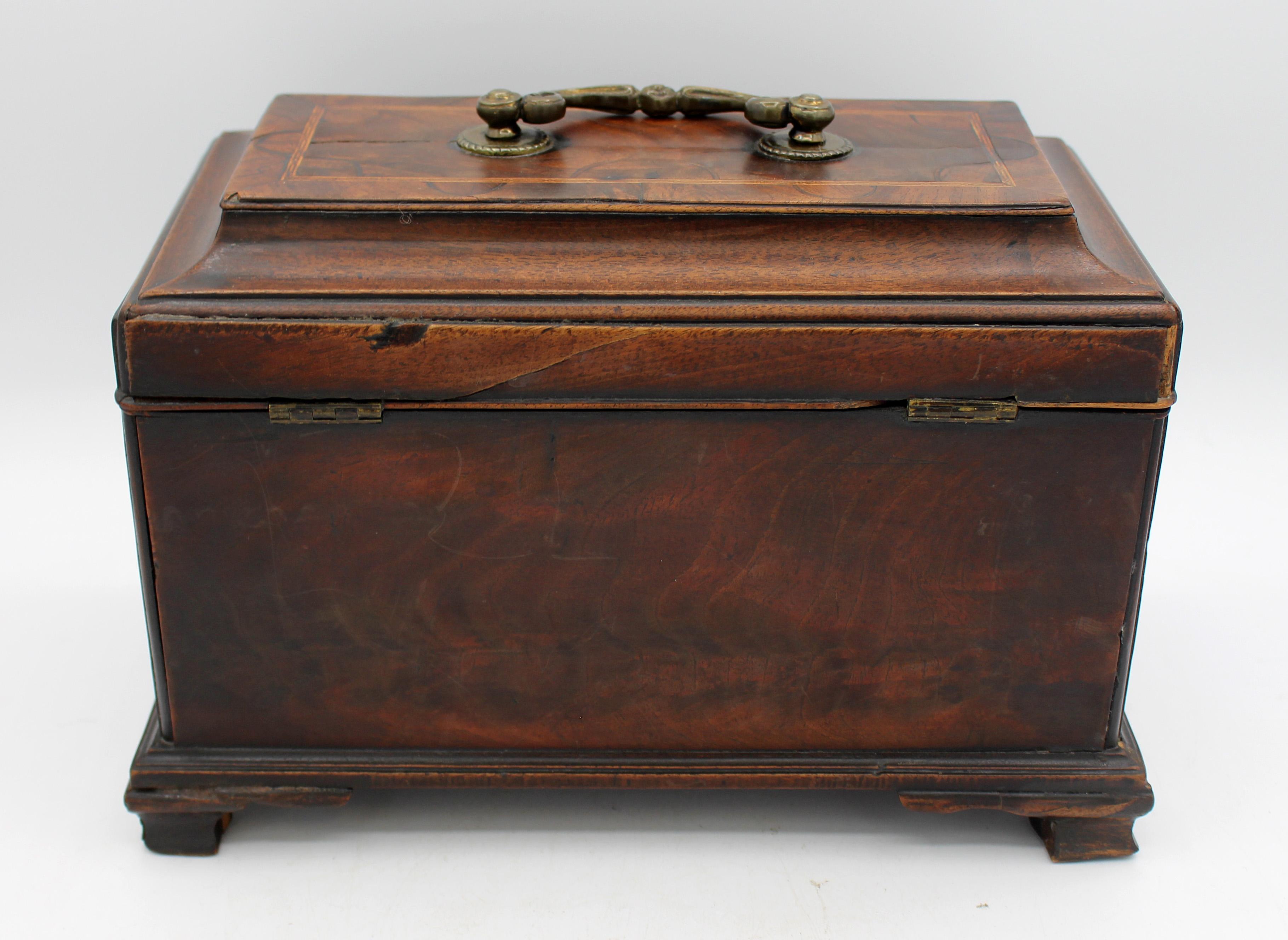 Inlay Circa 1765 English George III Period Tea Caddy Box