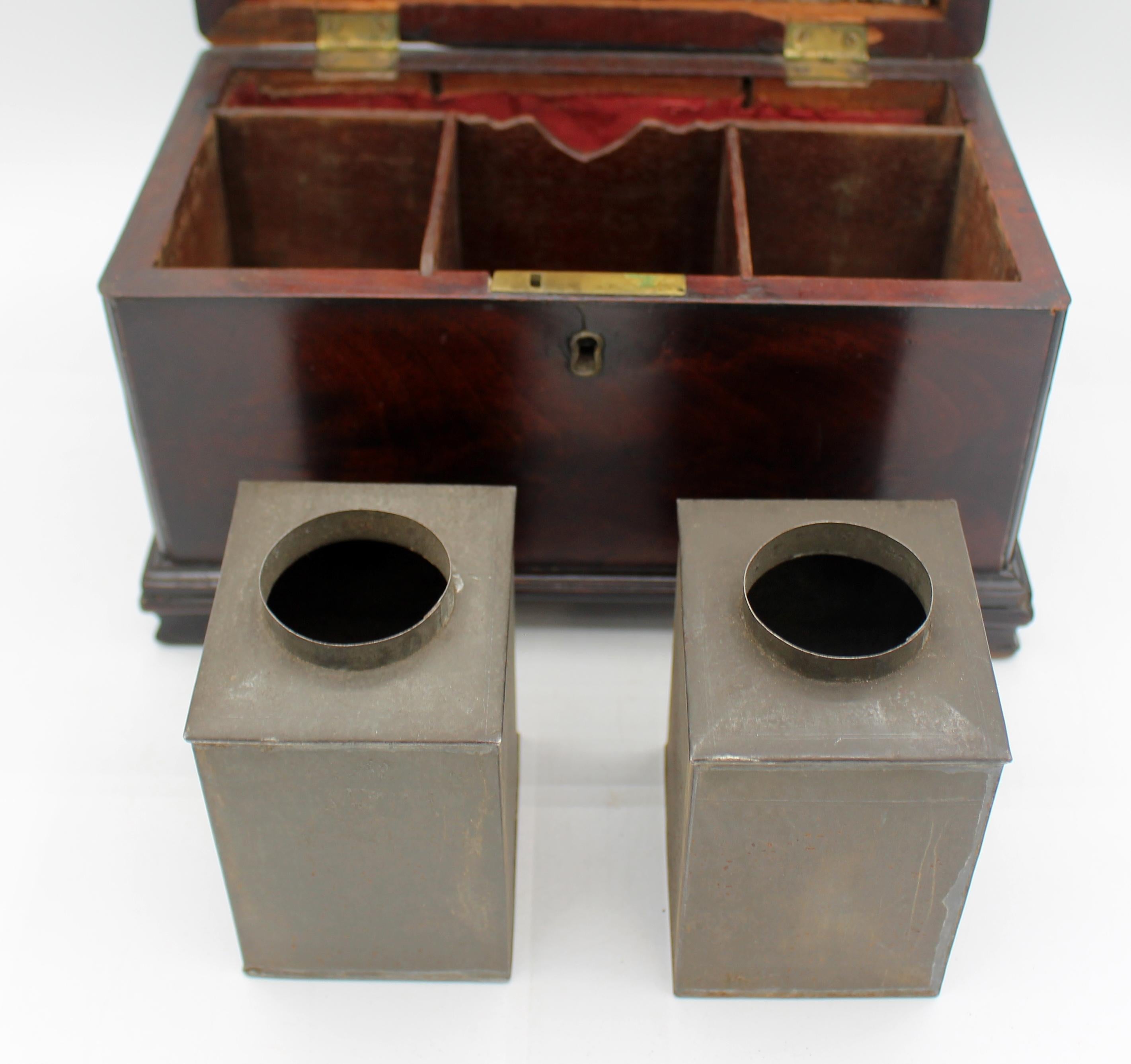 Brass Circa 1765 English George III Period Tea Caddy Box