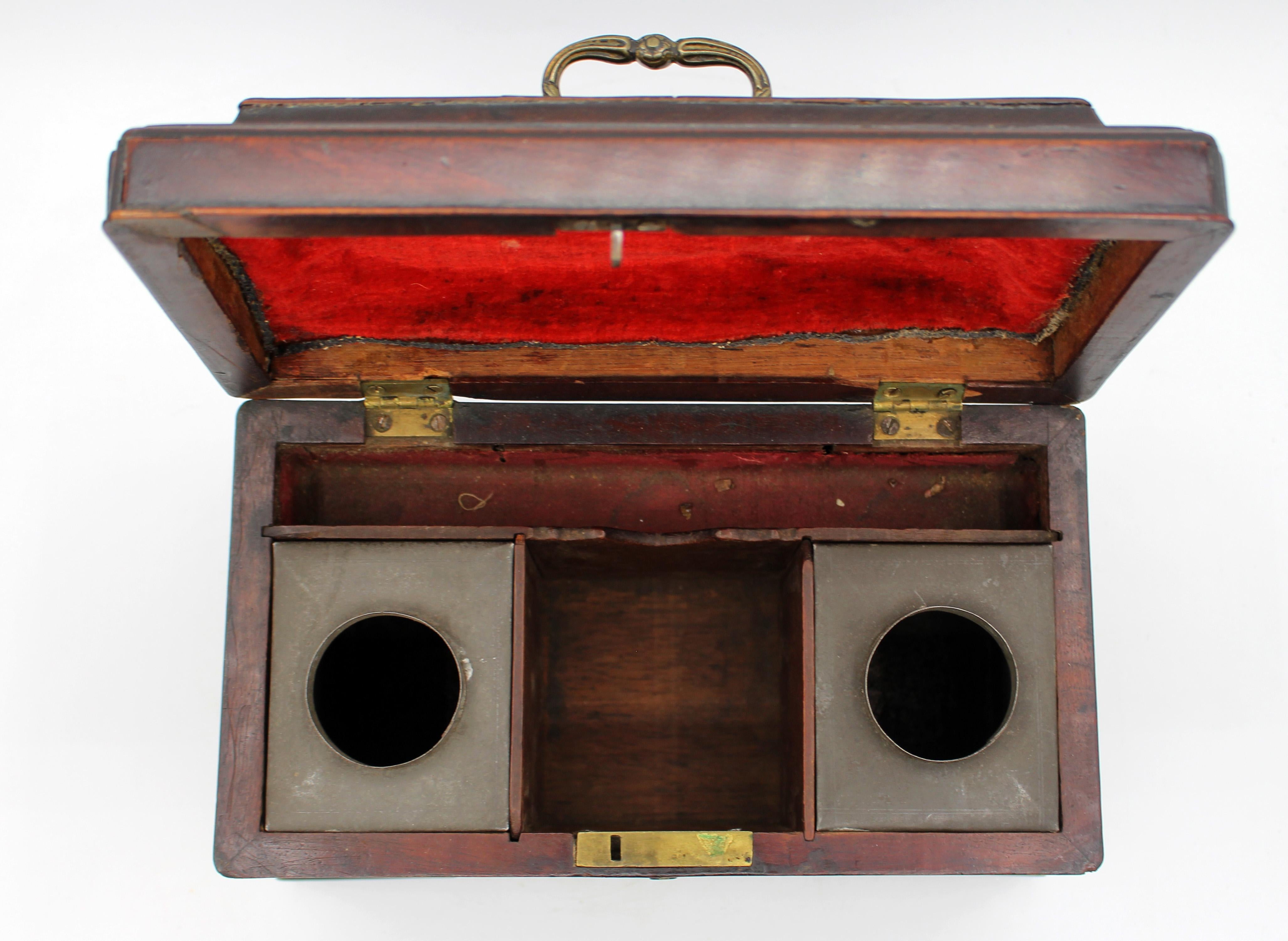 Circa 1765 English George III Period Tea Caddy Box 1