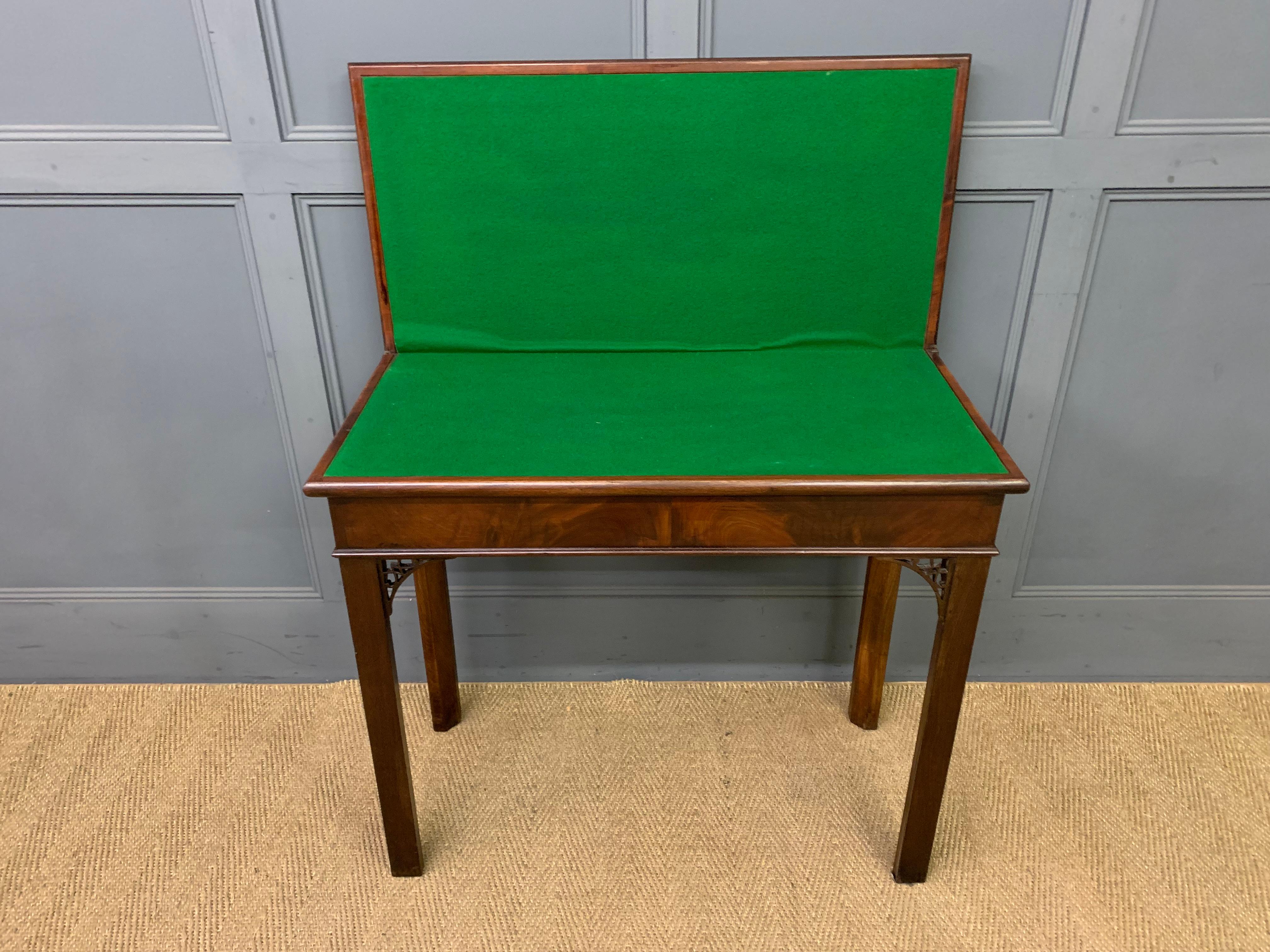 Circa 1765 English Georgian Period Triple-Fold Games & Tea Table For Sale 10