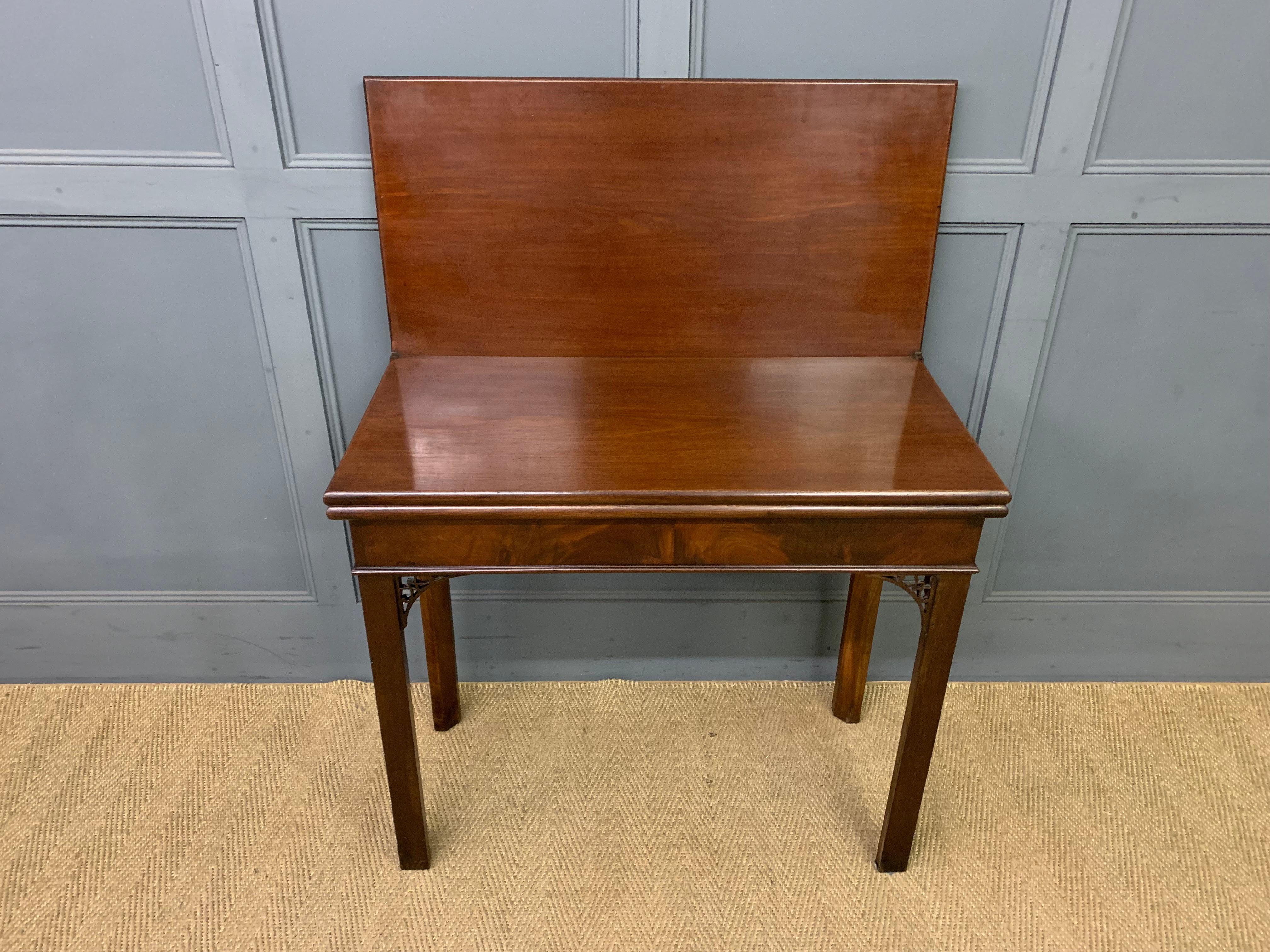 Circa 1765 English Georgian Period Triple-Fold Games & Tea Table For Sale 2
