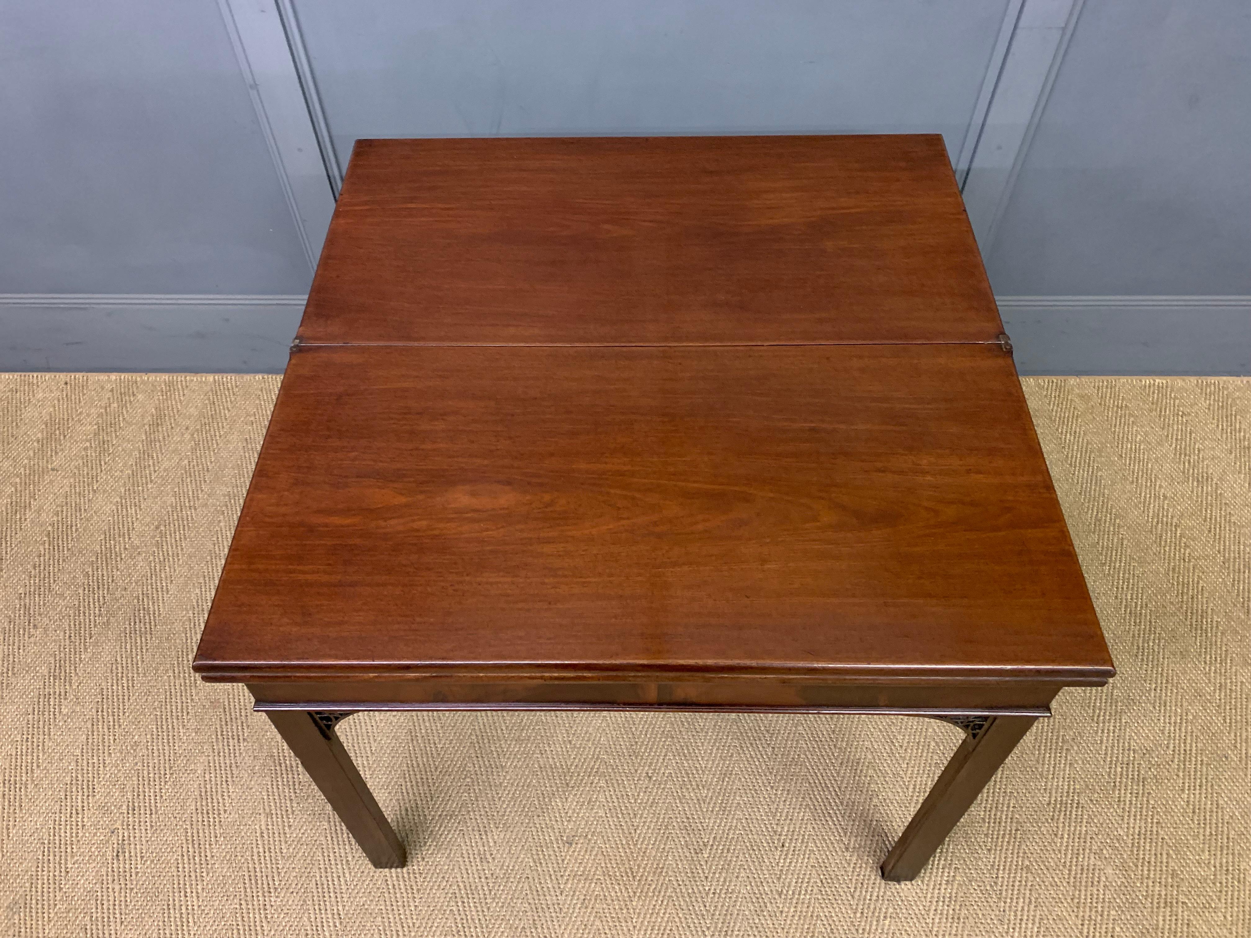 Circa 1765 English Georgian Period Triple-Fold Games & Tea Table For Sale 3