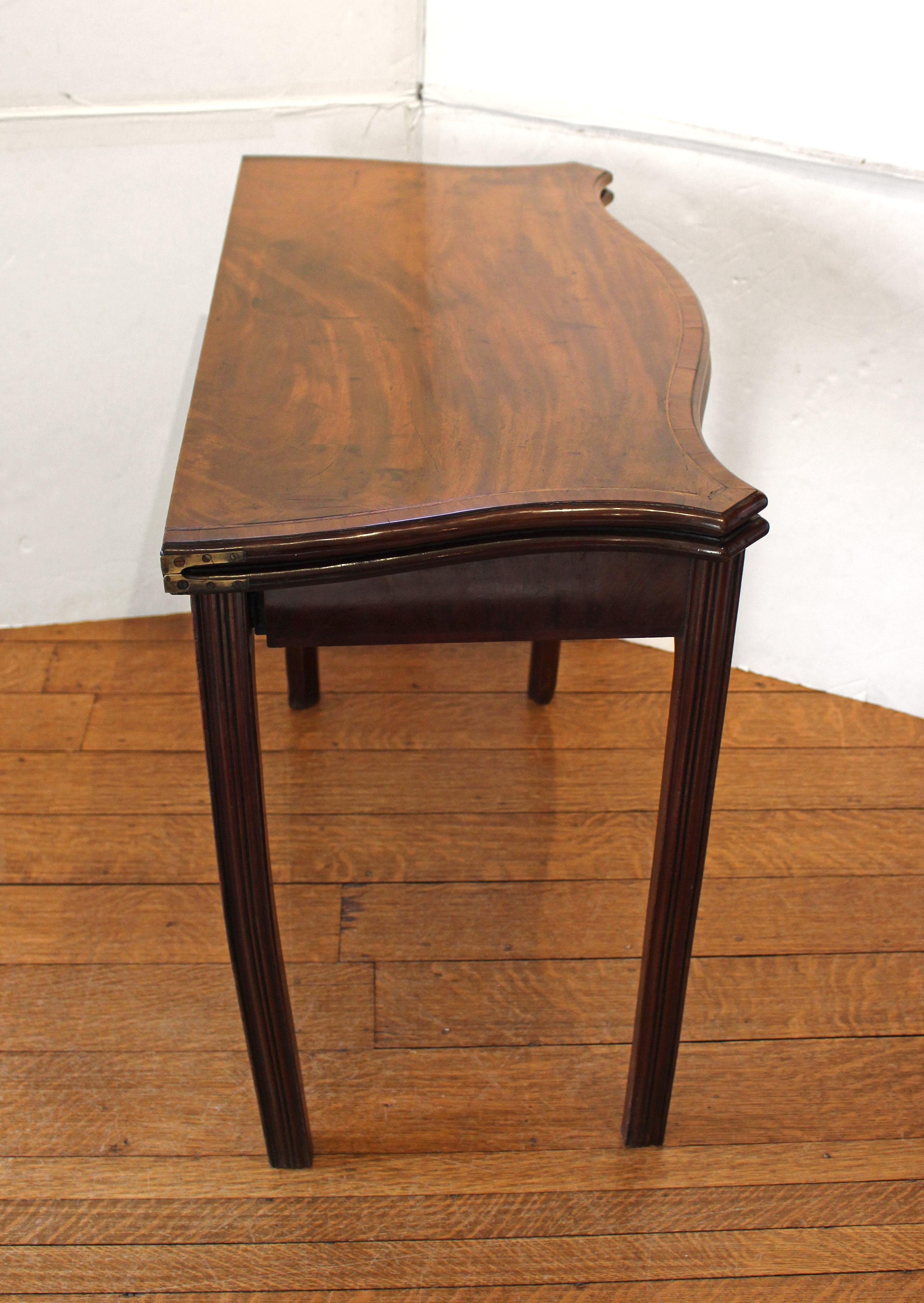 Inlay Circa 1765 George III Period English Games Table For Sale