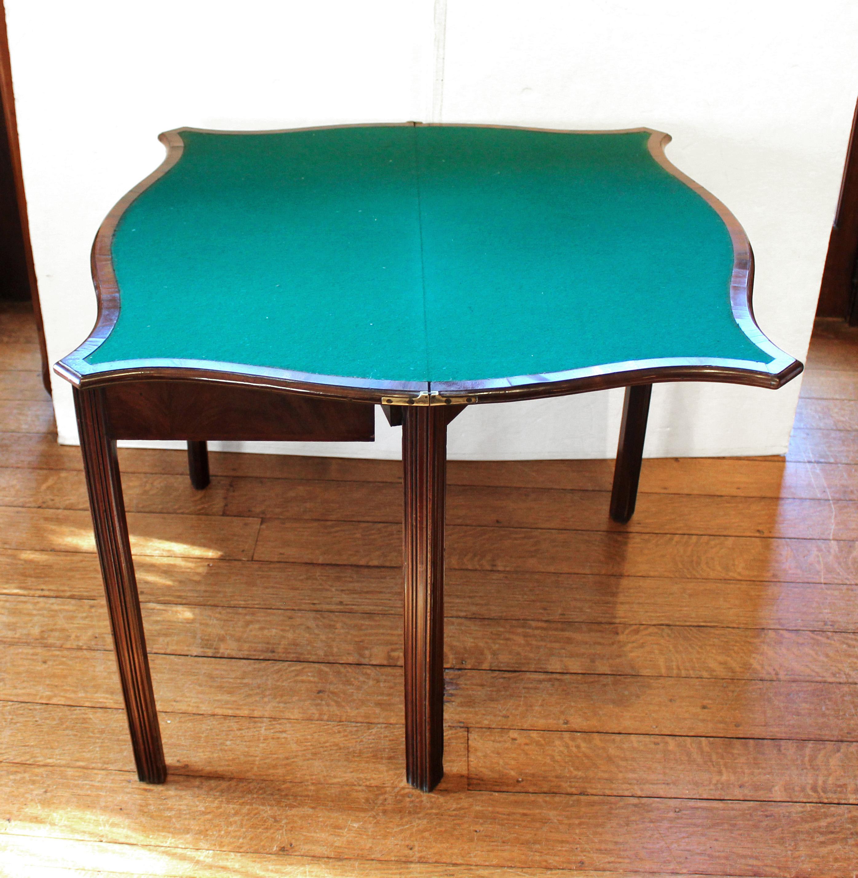 Wood Circa 1765 George III Period English Games Table For Sale