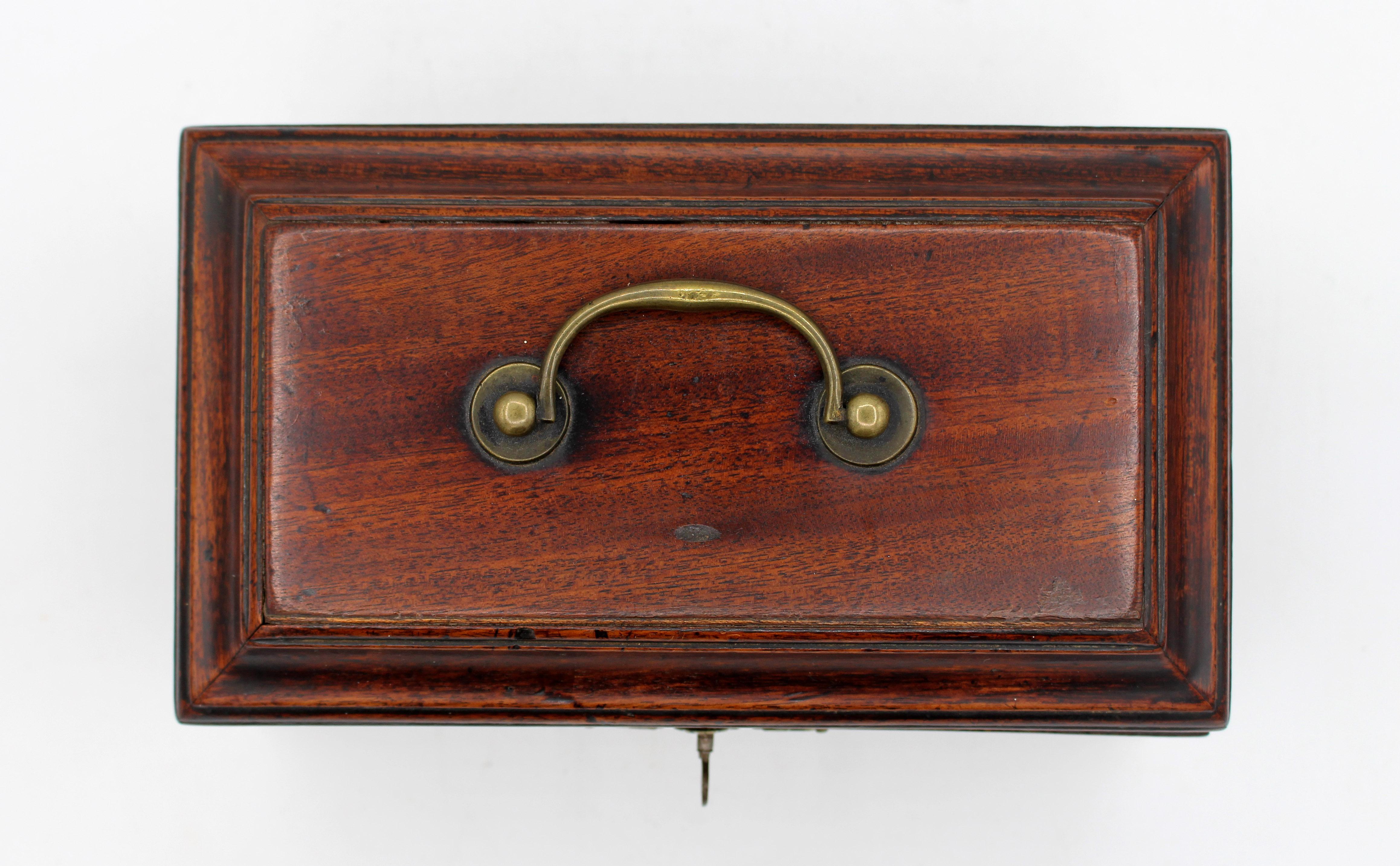 Mid-18th Century Circa 1765 George III Period Tea Caddy Box, English For Sale