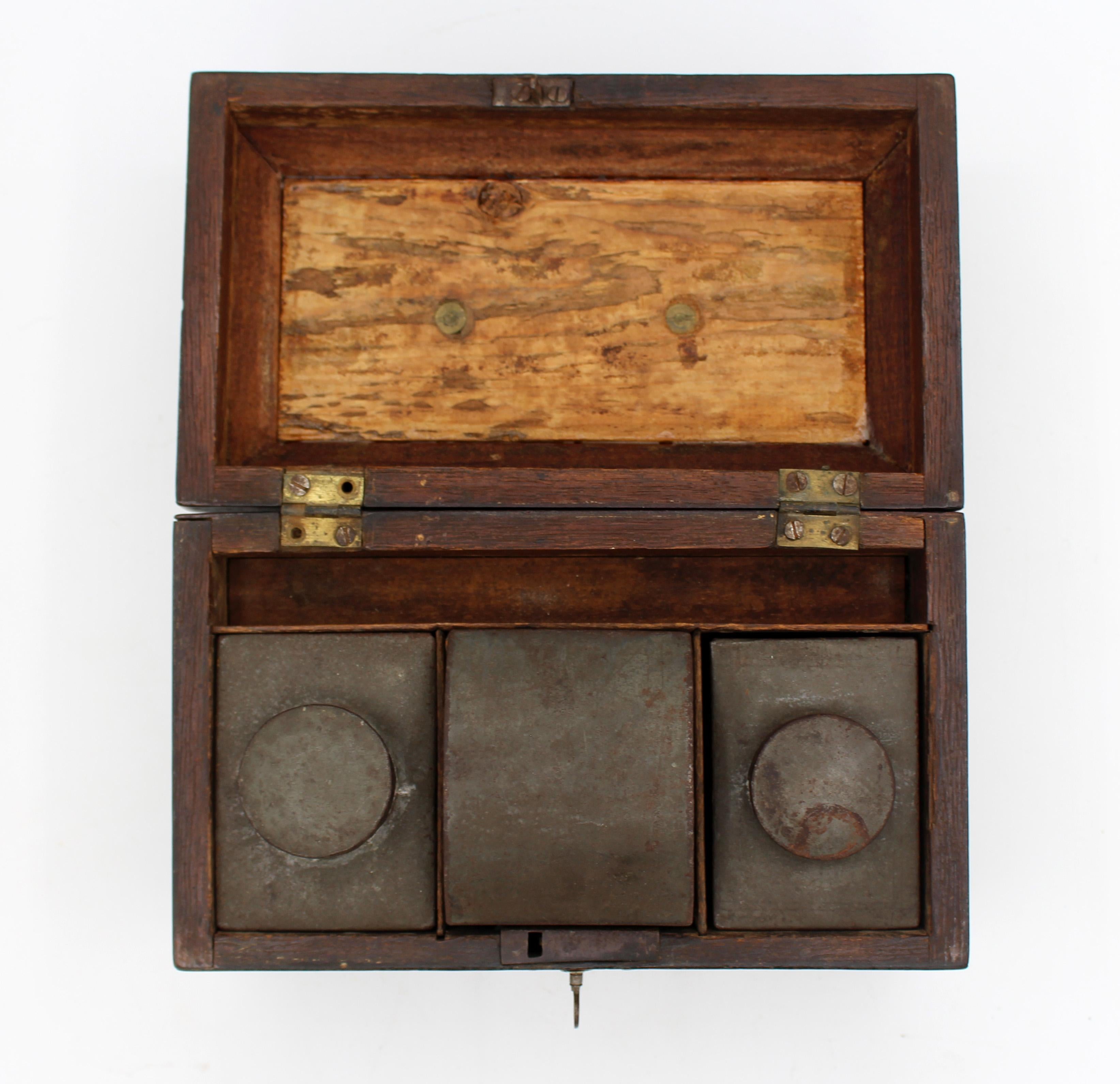 Tin Circa 1765 George III Period Tea Caddy Box, English For Sale