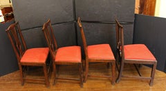 Vers 1770 Ensemble de 4 chaises d'appoint géorgiennes anglaises
