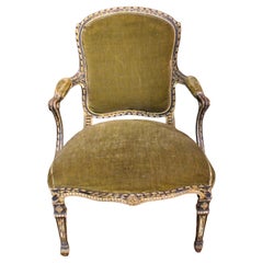 Circa 1770 George III Fauteuil or Open Arm Chair