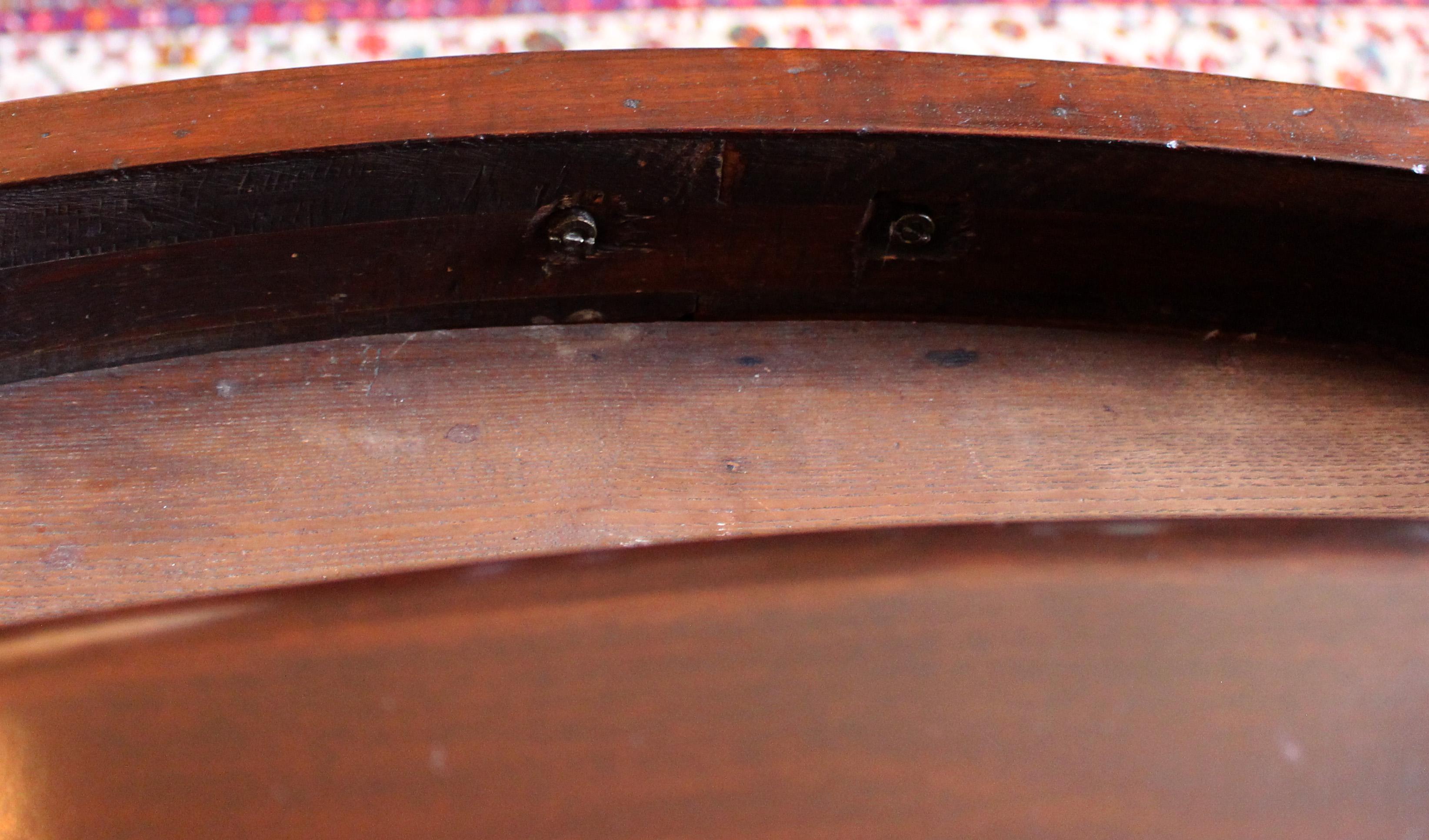Wood Circa 1770, Neoclassical Demilune Console Table