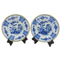 Circa 1770 Pair of Delft Plates
