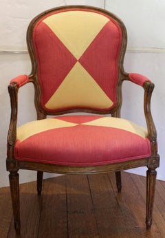 Circa 1770 Pair of French Fauteuils En Cabriolet Armchairs