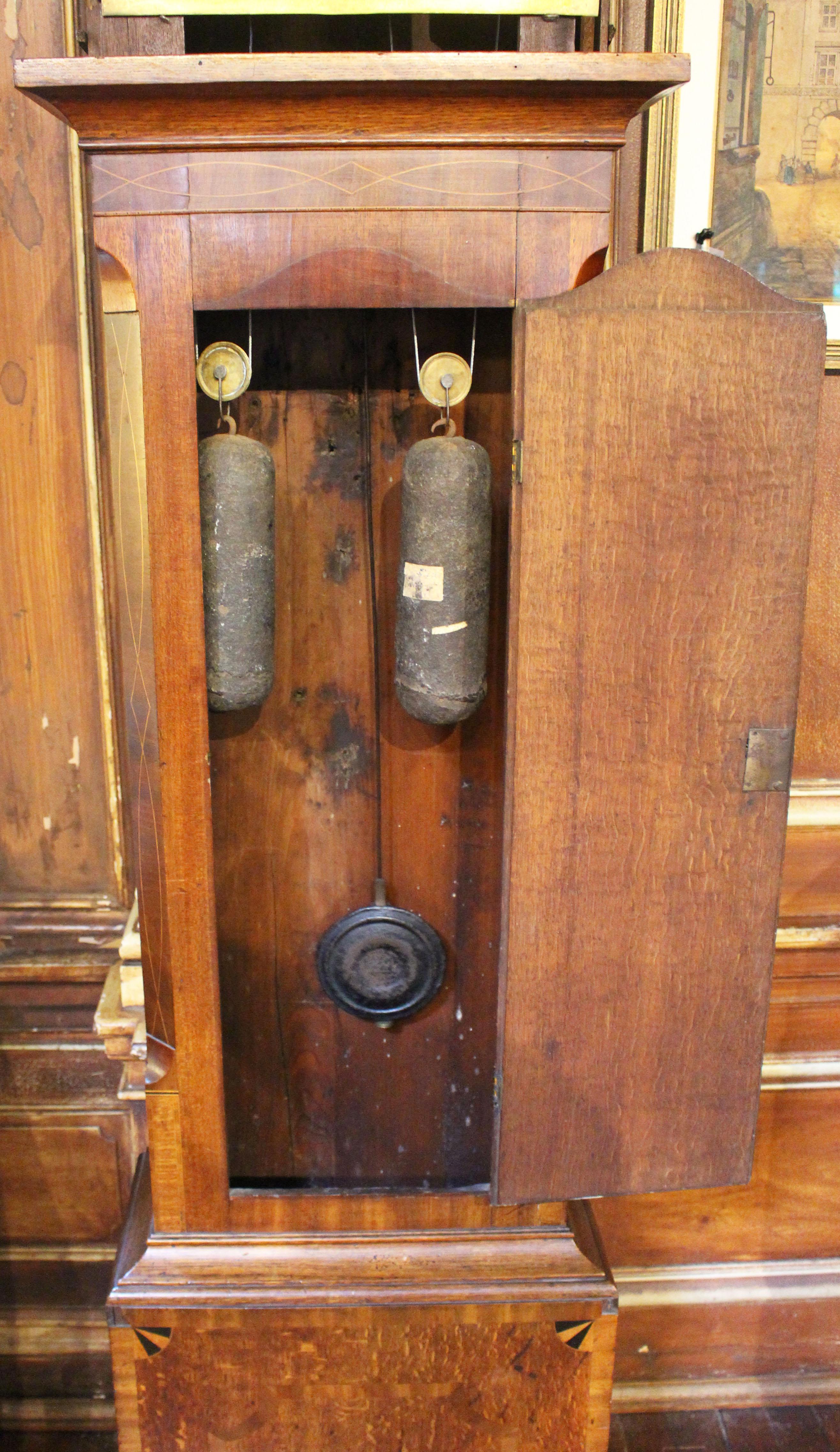Circa 1770s English George III Period Tall Case Clock by James Woolley For Sale 7