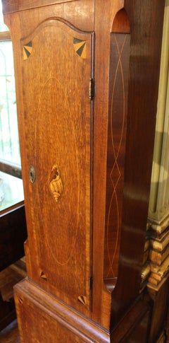 Circa 1770s English George III Period Tall Case Clock by James Woolley