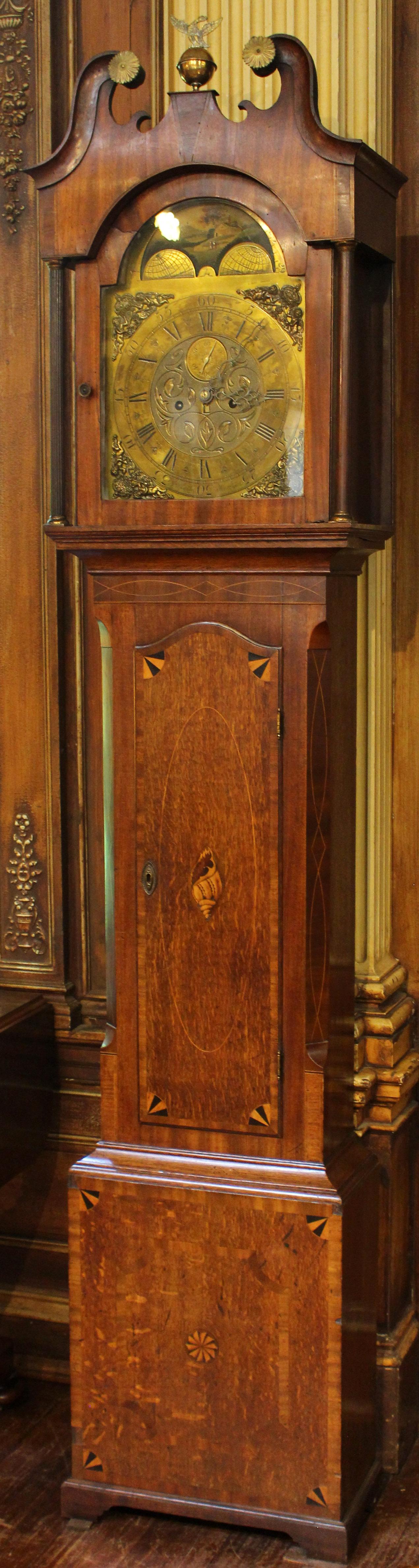 Circa 1770s English George III Period Tall Case Clock by James Woolley For Sale 4