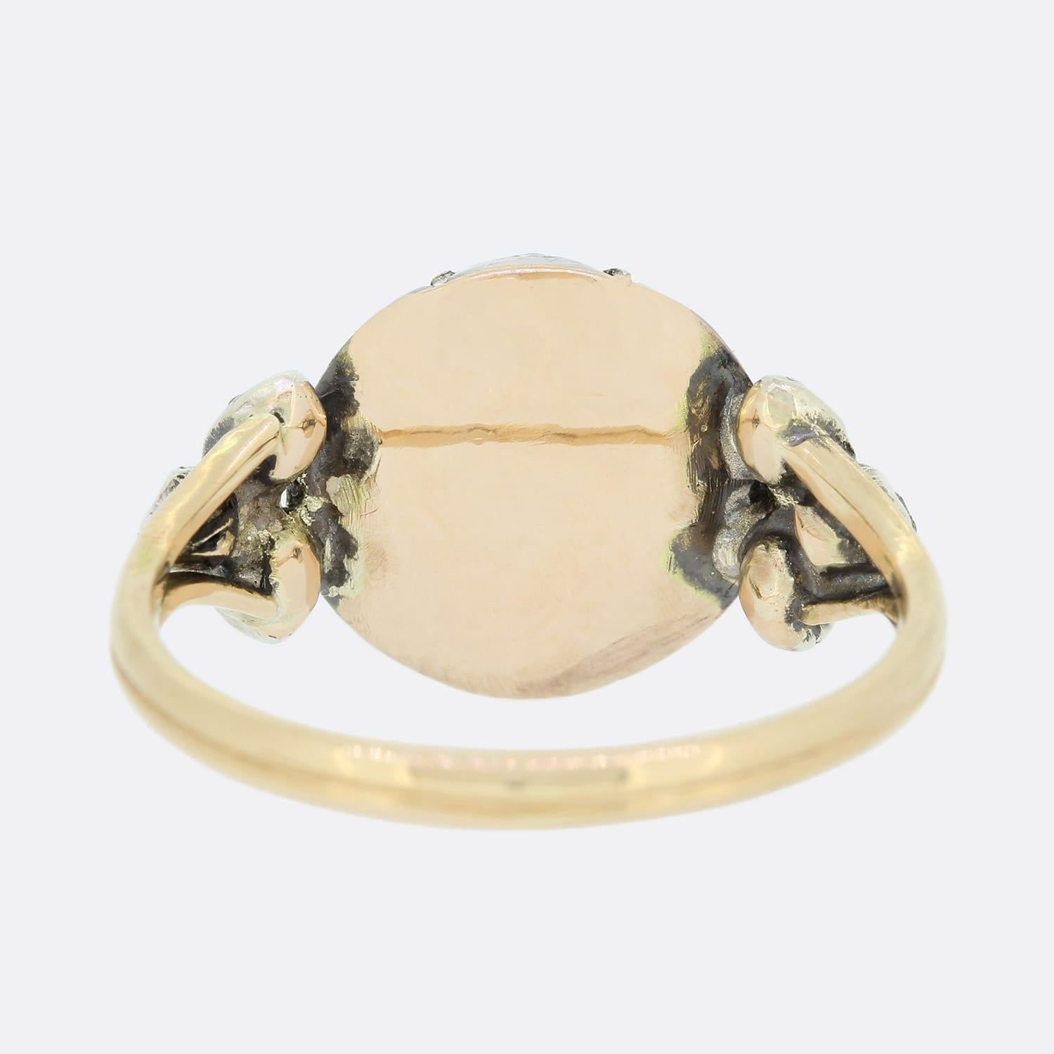 Women's Circa 1770s Georgian Rose Cut Diamond Cluster Ring