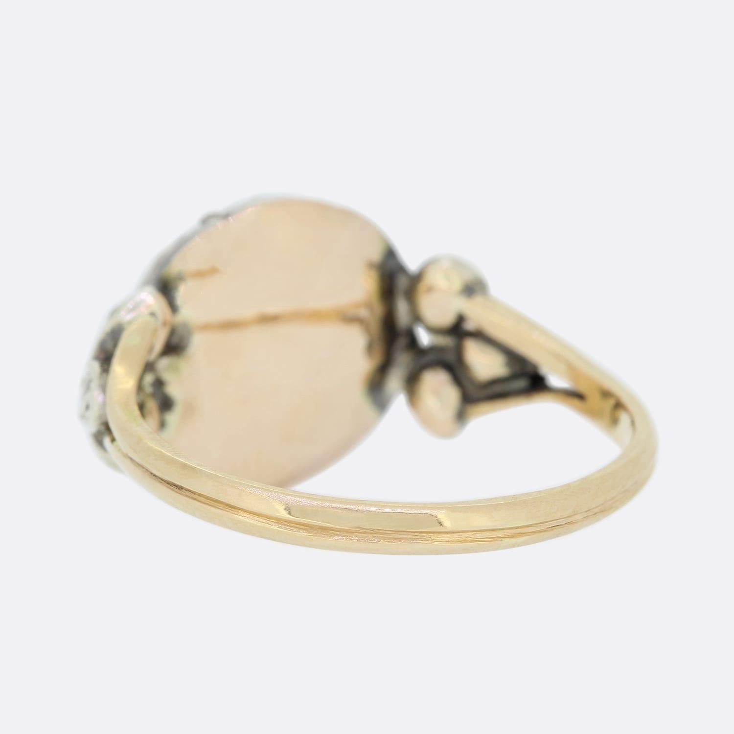 Circa 1770s Georgian Rose Cut Diamond Cluster Ring 1