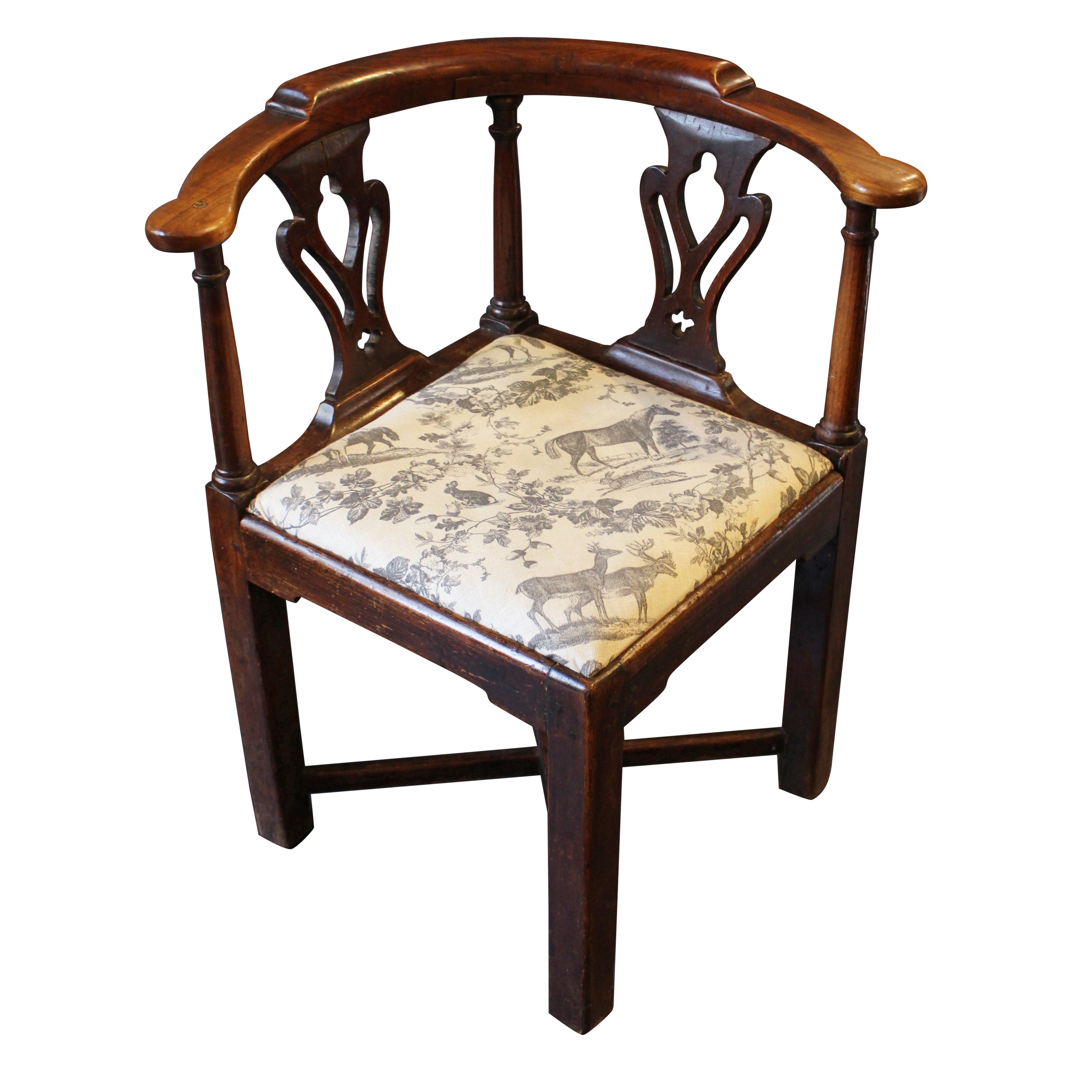 Circa 1780-1800 Chaise d
angle géorgienne anglaise en vente