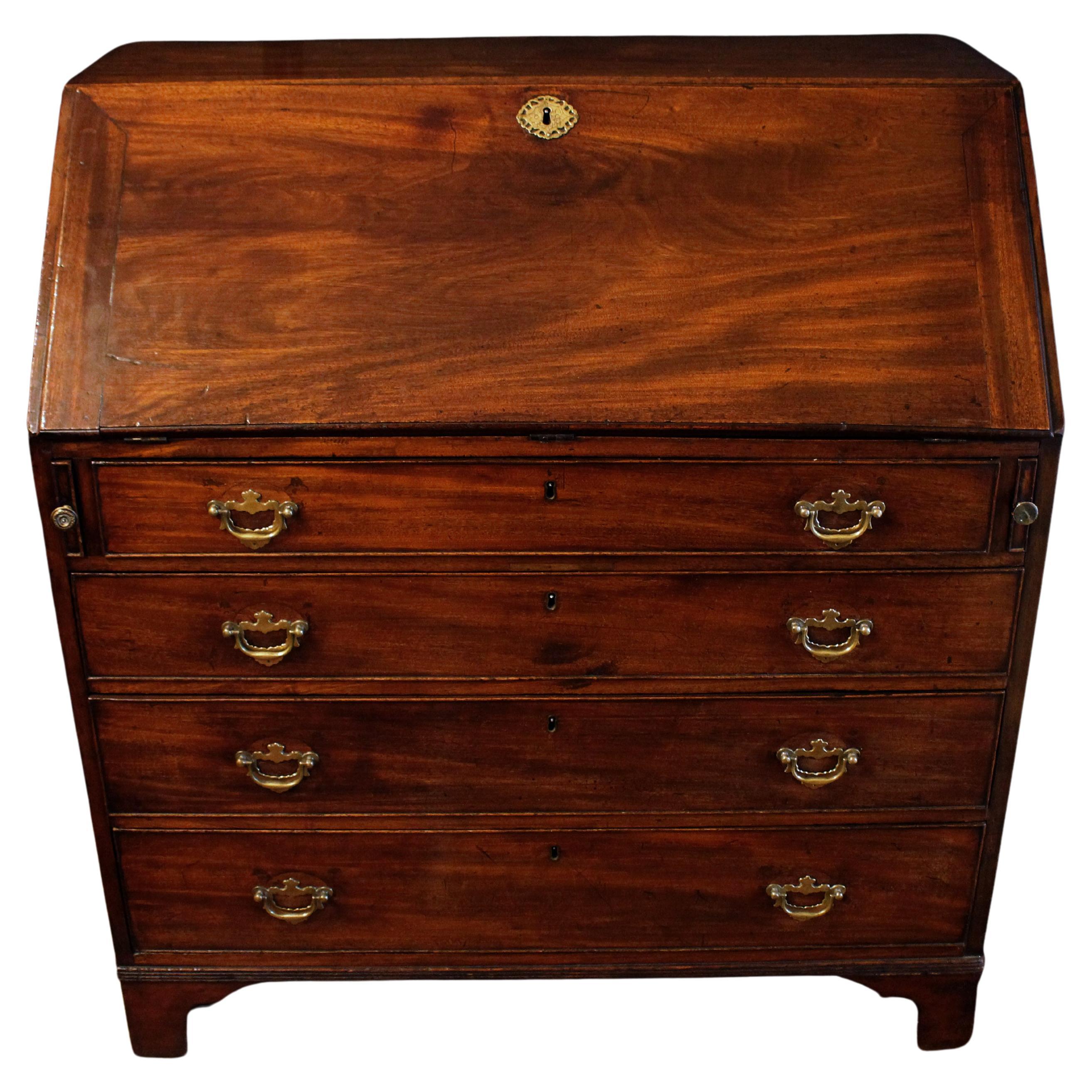 Circa 1780-1800 George III Slant Front Bureau or Desk