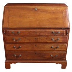 Circa 1780-1810 American Slant-Front Desk of Well Figured Solid Cherry