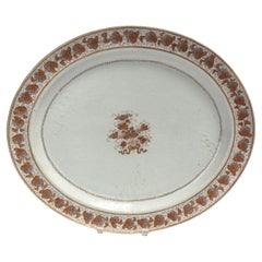 Circa 1780-1810 Plato de porcelana china de exportación