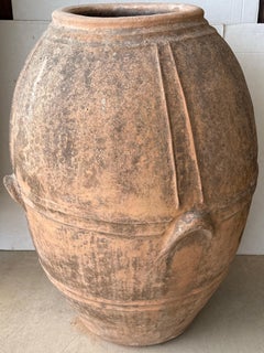 Circa 1780-1820s Italian Jar With Rolled Rim And Lug Handles