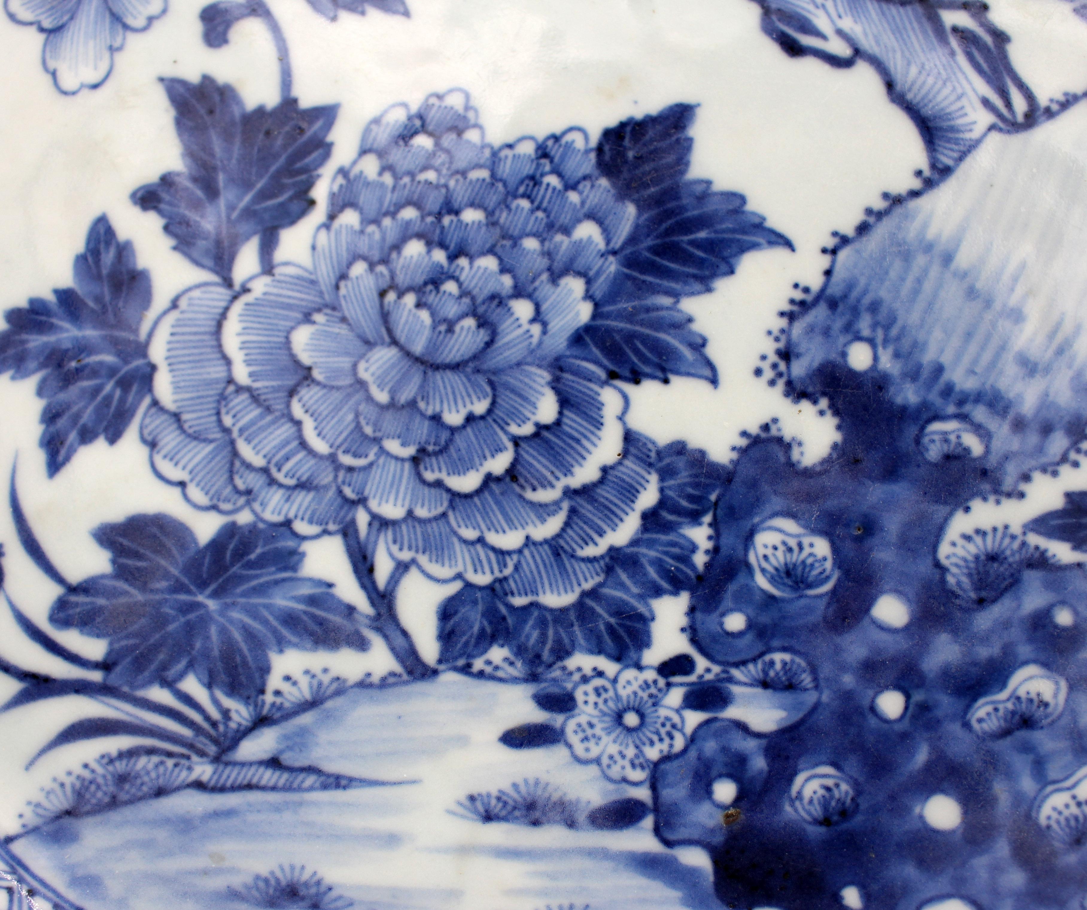 Late 18th Century Circa 1780 Chinese Export Blue & White Large Platter