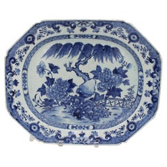 Circa 1780 Chinese Export Blue & White Large Platter