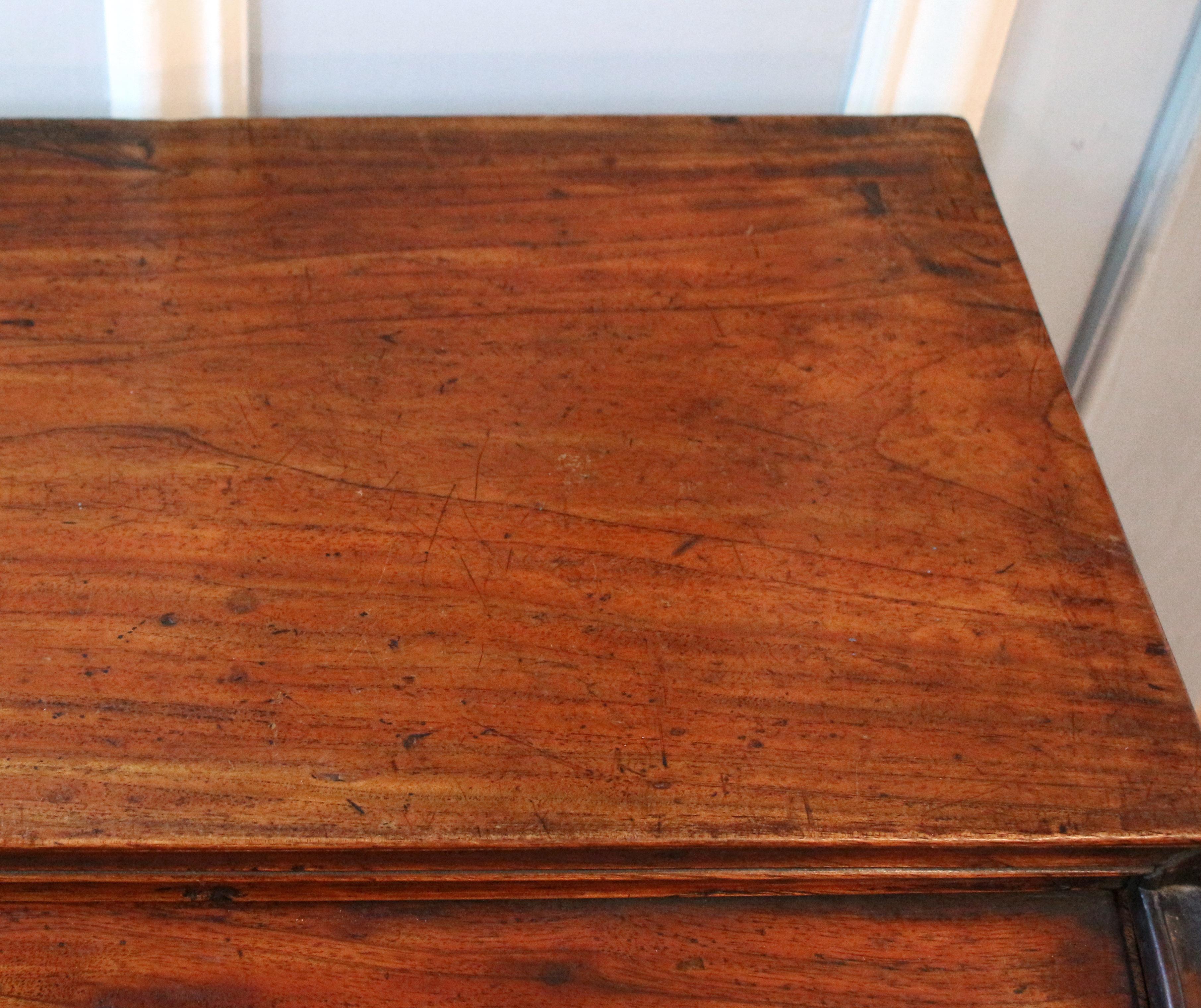 Circa 1780 Chinese Export Solid Camphor Wood Campaign Roll-Top Desk For Sale 8