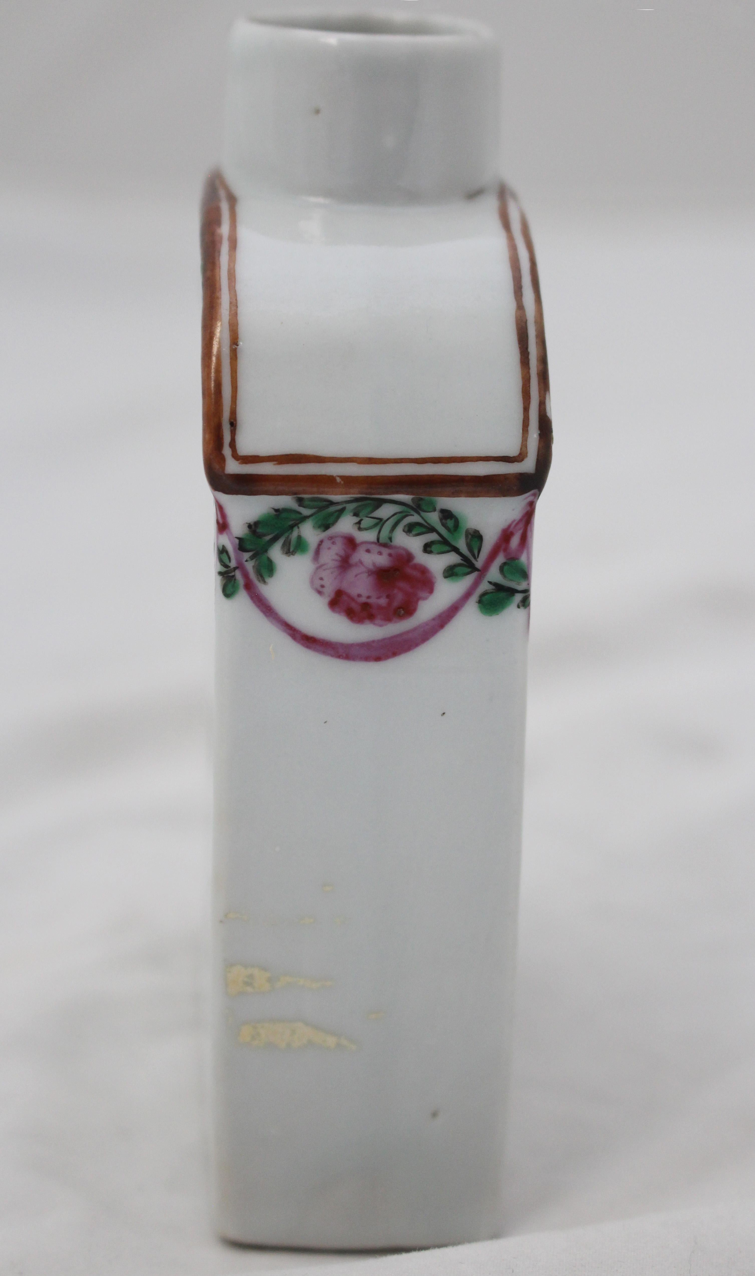 Neoclassical Circa 1780 Continental Porcelain Tea Caddy For Sale