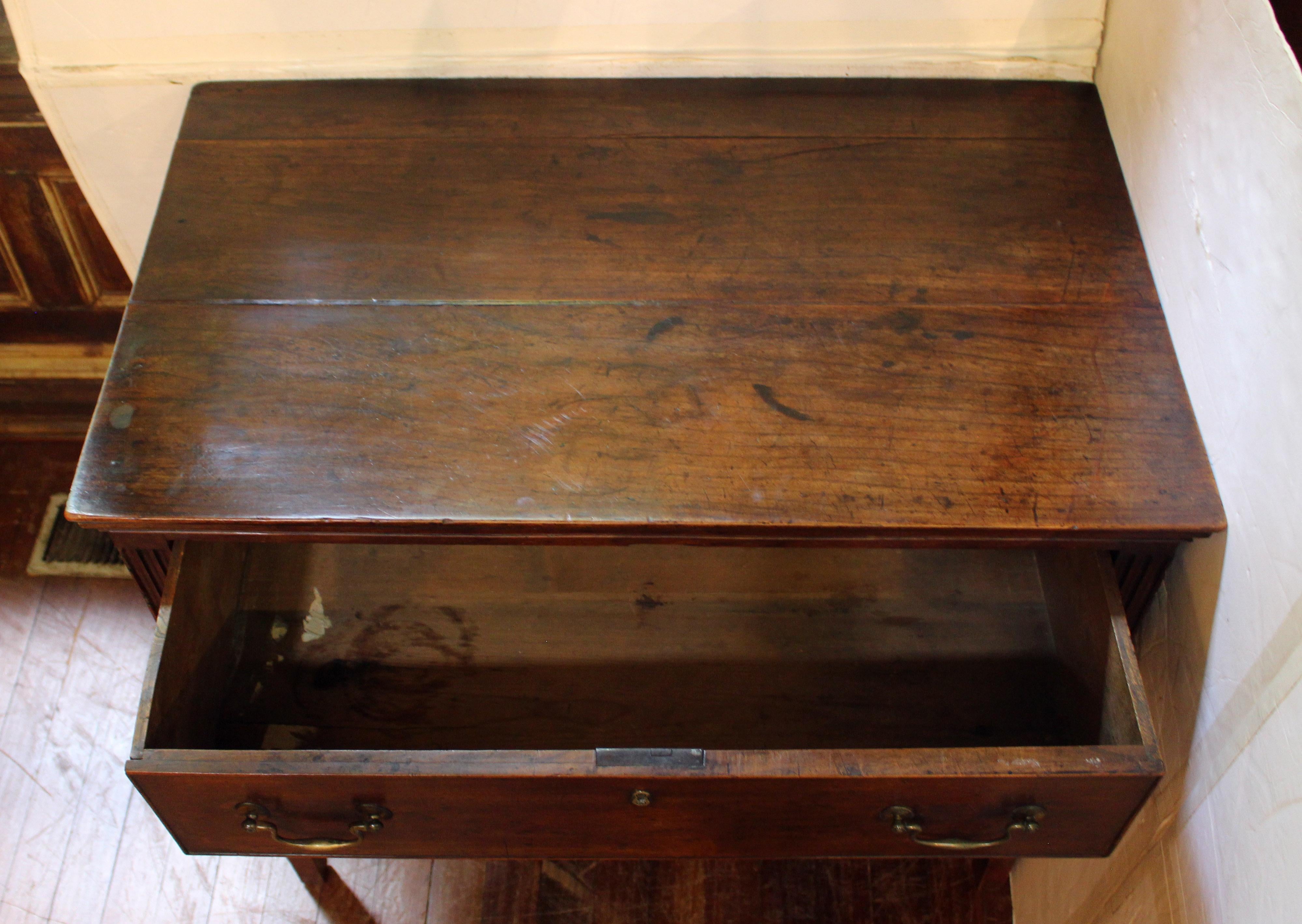 Molded Circa 1780 Country Anglo-French Lowboy or Side Table For Sale