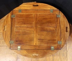 Circa 1780 English Butler's Tray on Custom Coffee Table Stand