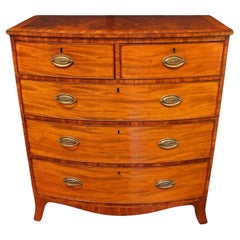 Circa 1780 English George III Bowfront Chest of Drawers