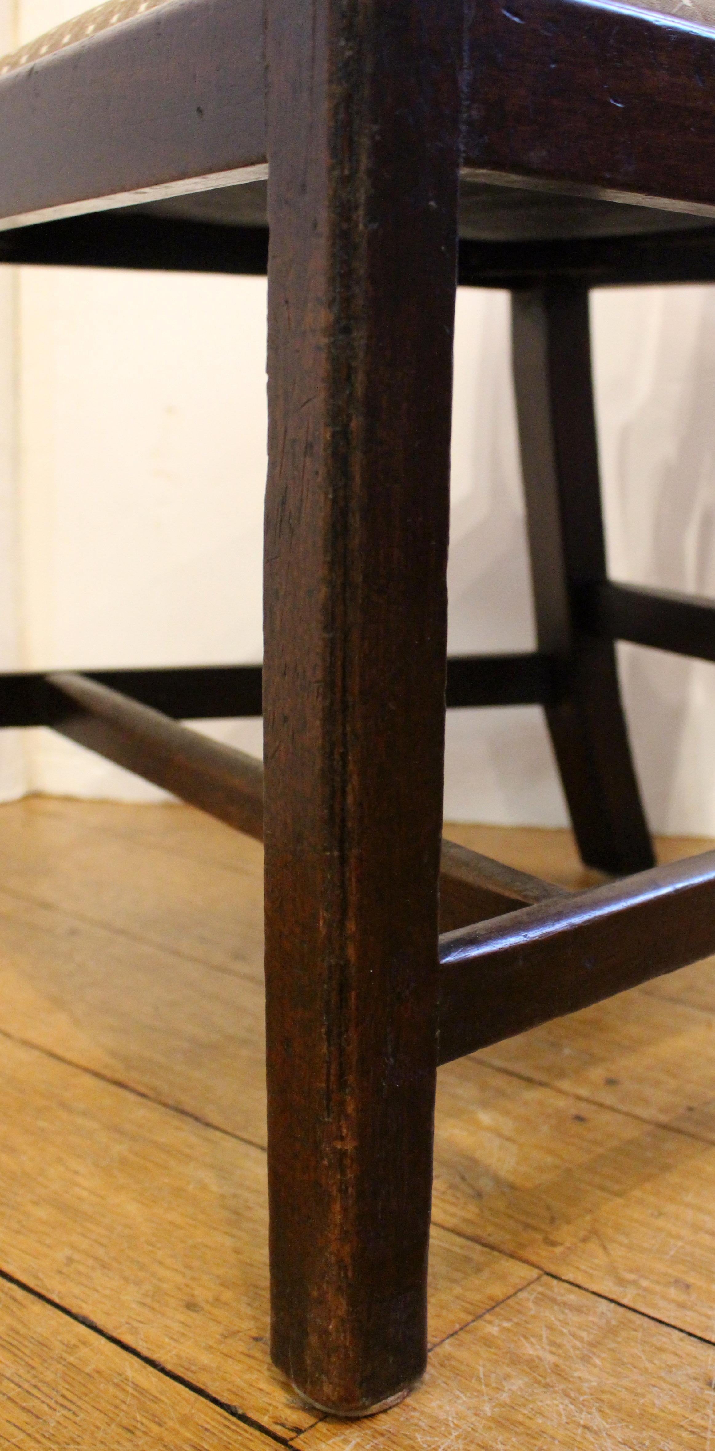 Wood Circa 1780 English George III Carved & Inlaid Side Chair For Sale