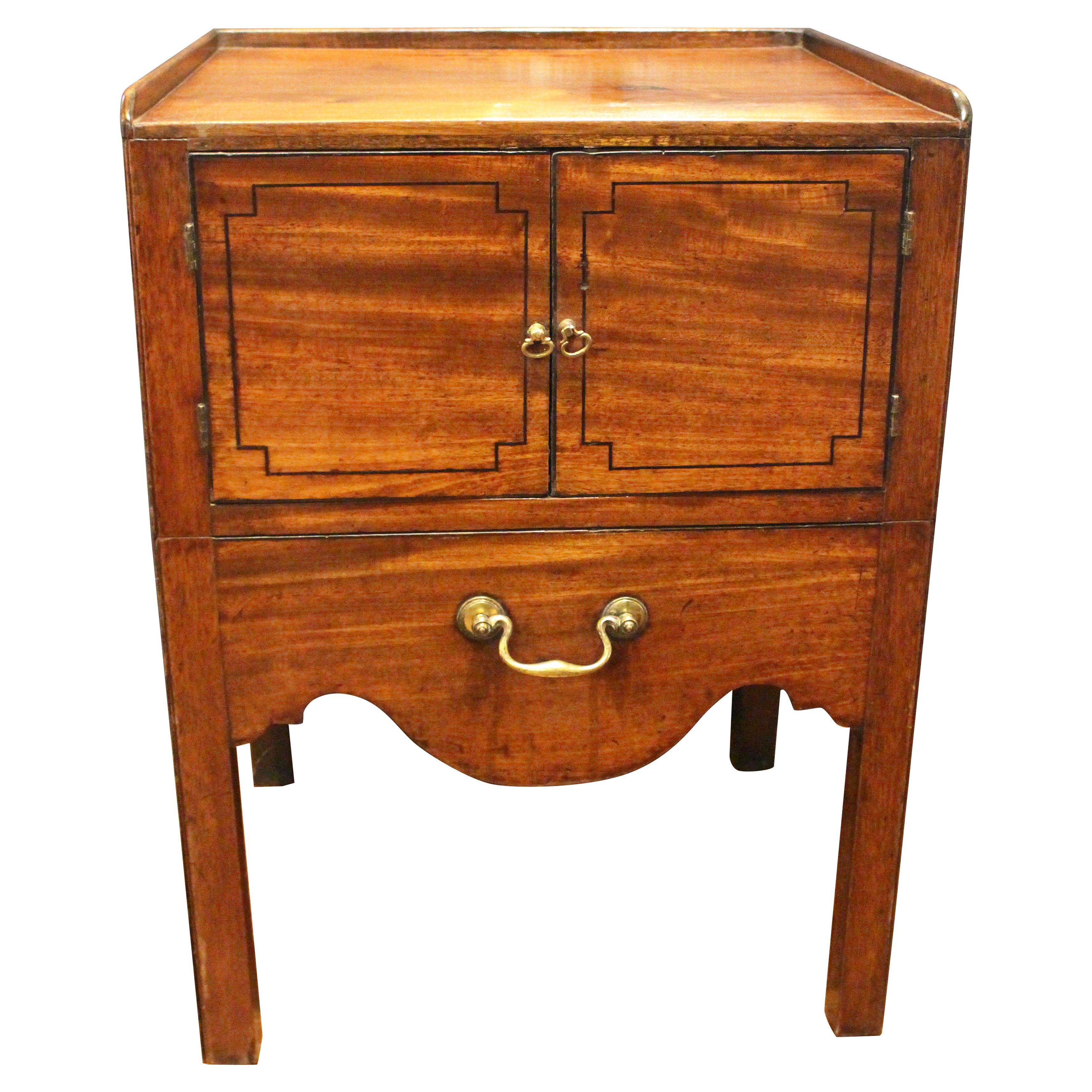 Circa 1780 English George III Period Bedside Cabinet Commode