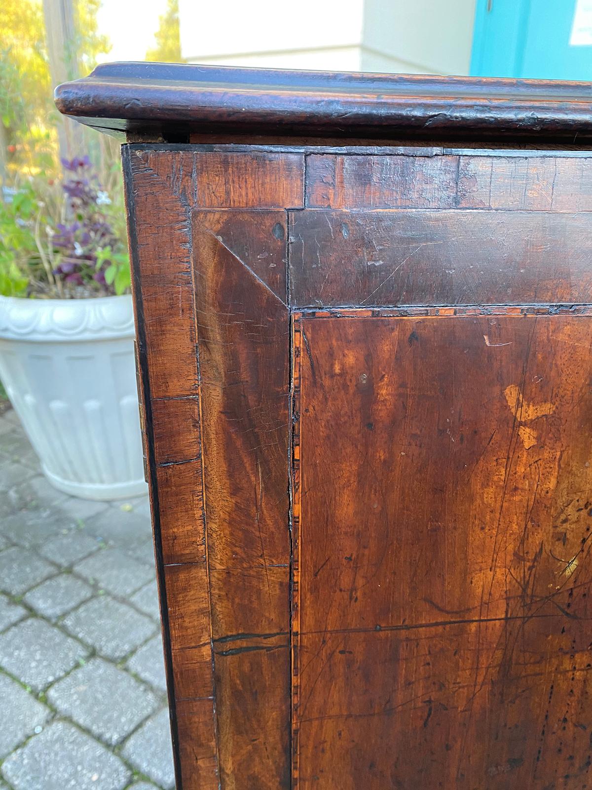 English Georgian Style Burled Wood Inlaid Two-Door Cabinet, circa 1780 7