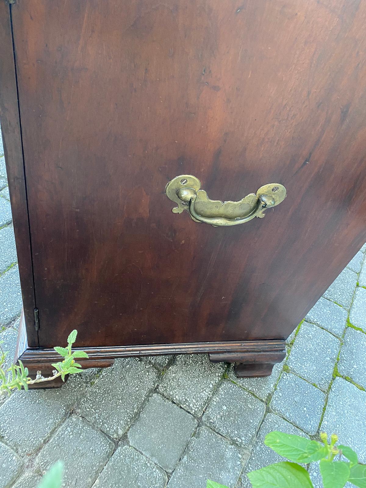 English Georgian Style Burled Wood Inlaid Two-Door Cabinet, circa 1780 9